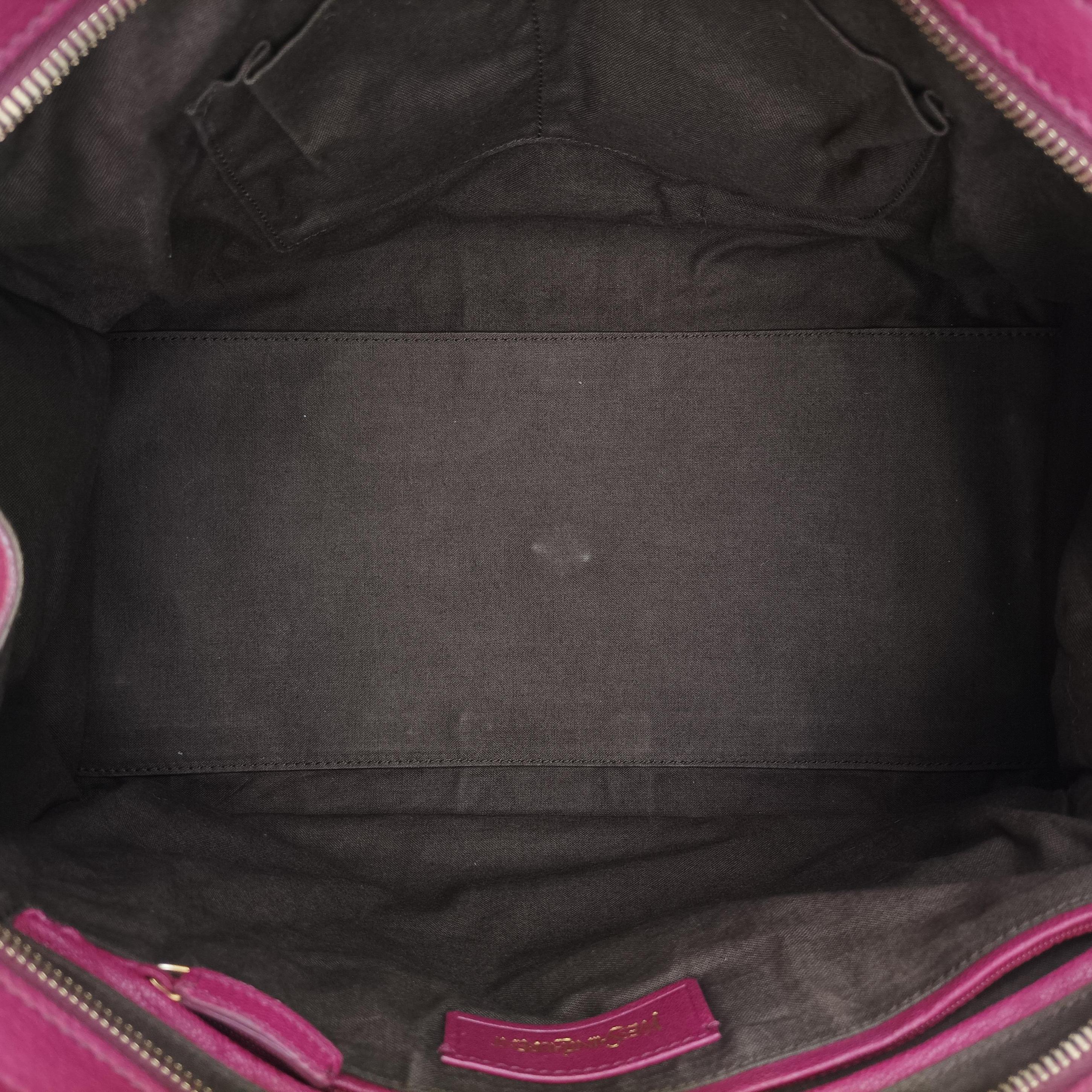 Secondhand Yves Saint Laurent Cabas ChYc Purple Leather 279079 handbag | stylenewstar