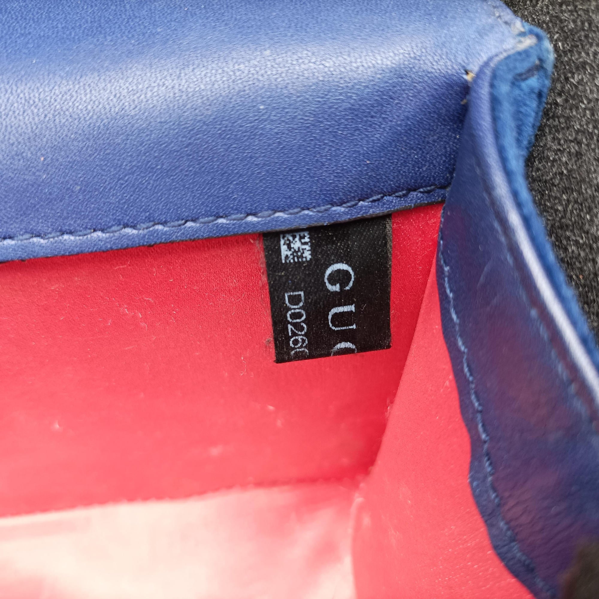 Pre-owned Gucci Square G Navy velour 544242 shoulderbag | stylenewstar