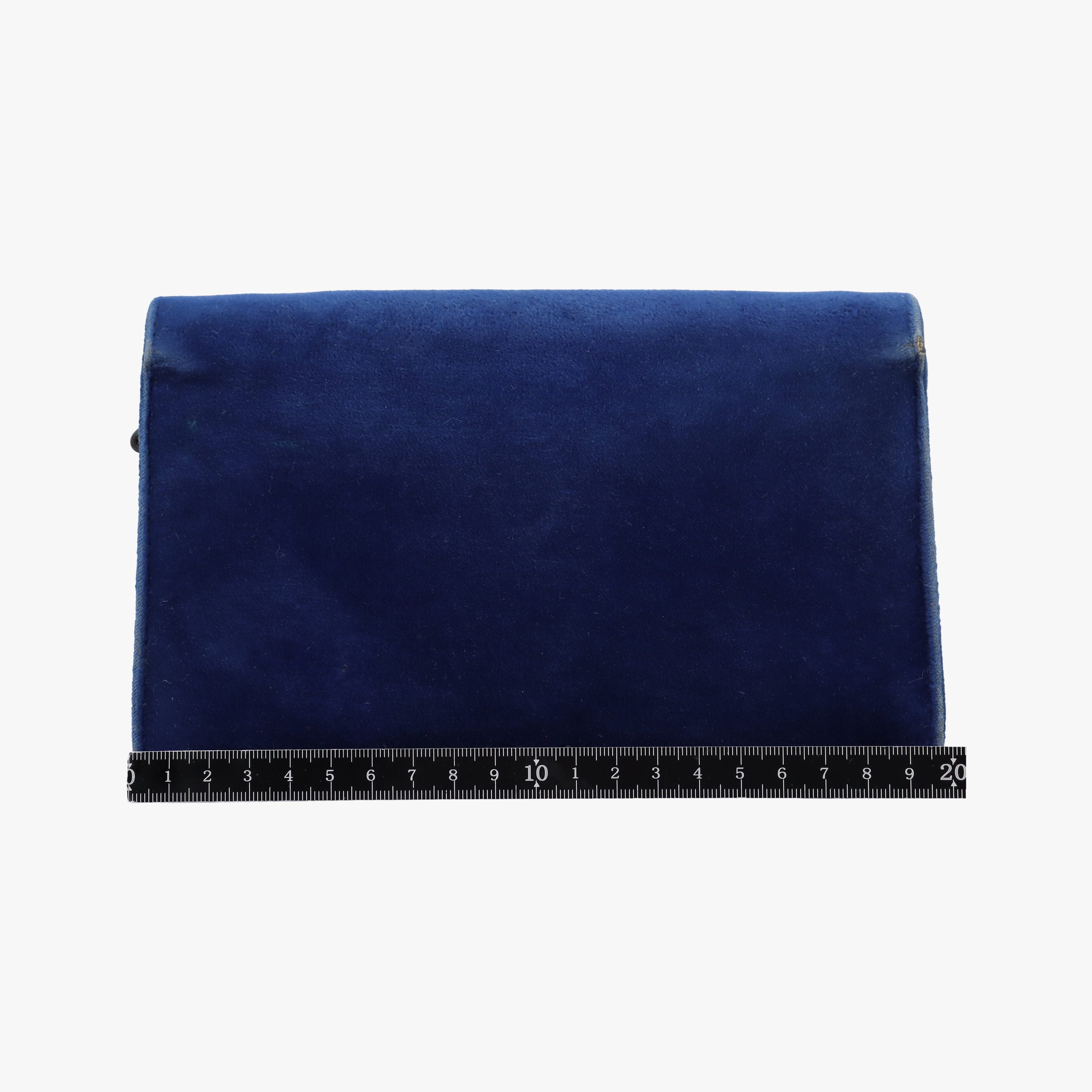Pre-owned Gucci Square G Navy velour 544242 shoulderbag | stylenewstar