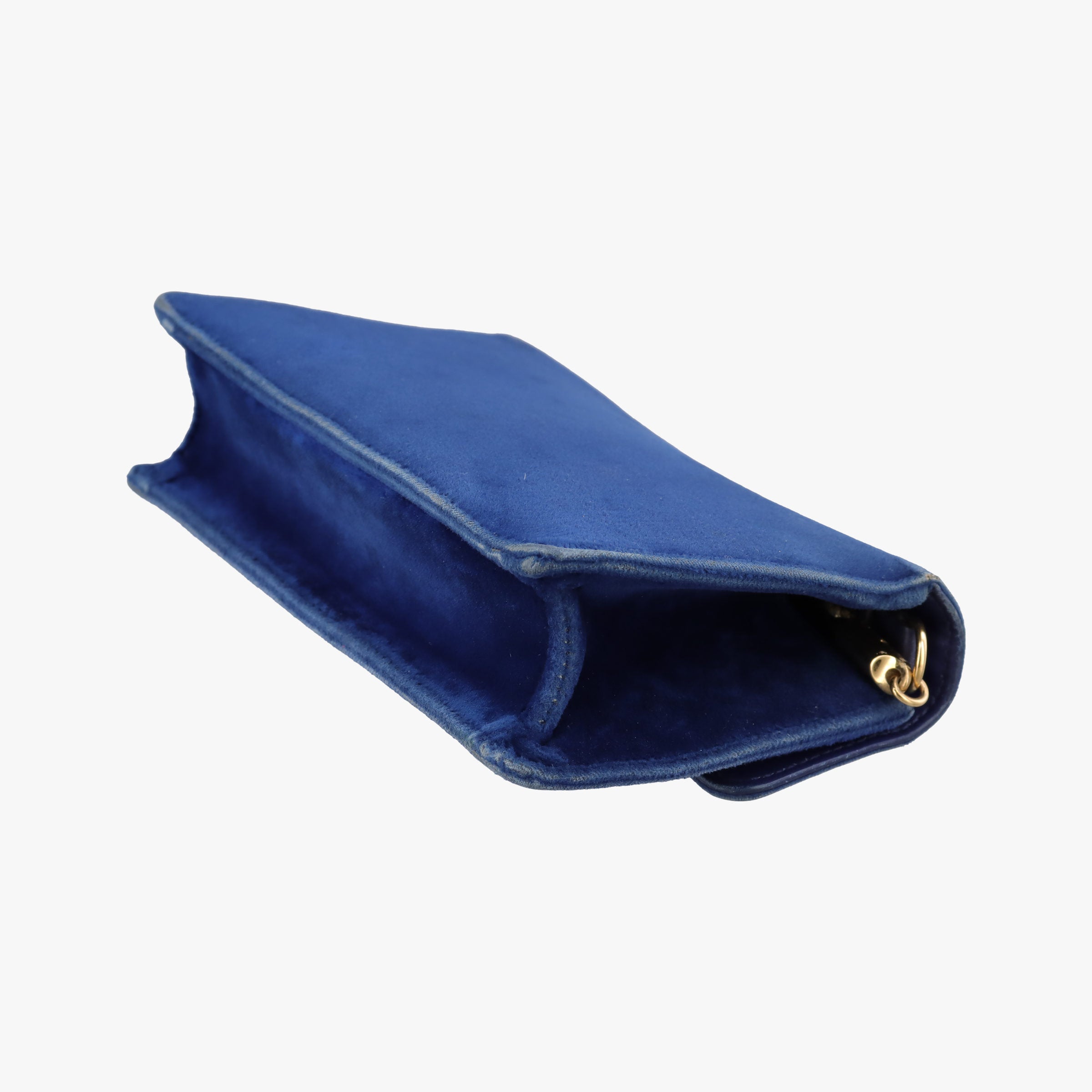 Pre-owned Gucci Square G Navy velour 544242 shoulderbag | stylenewstar