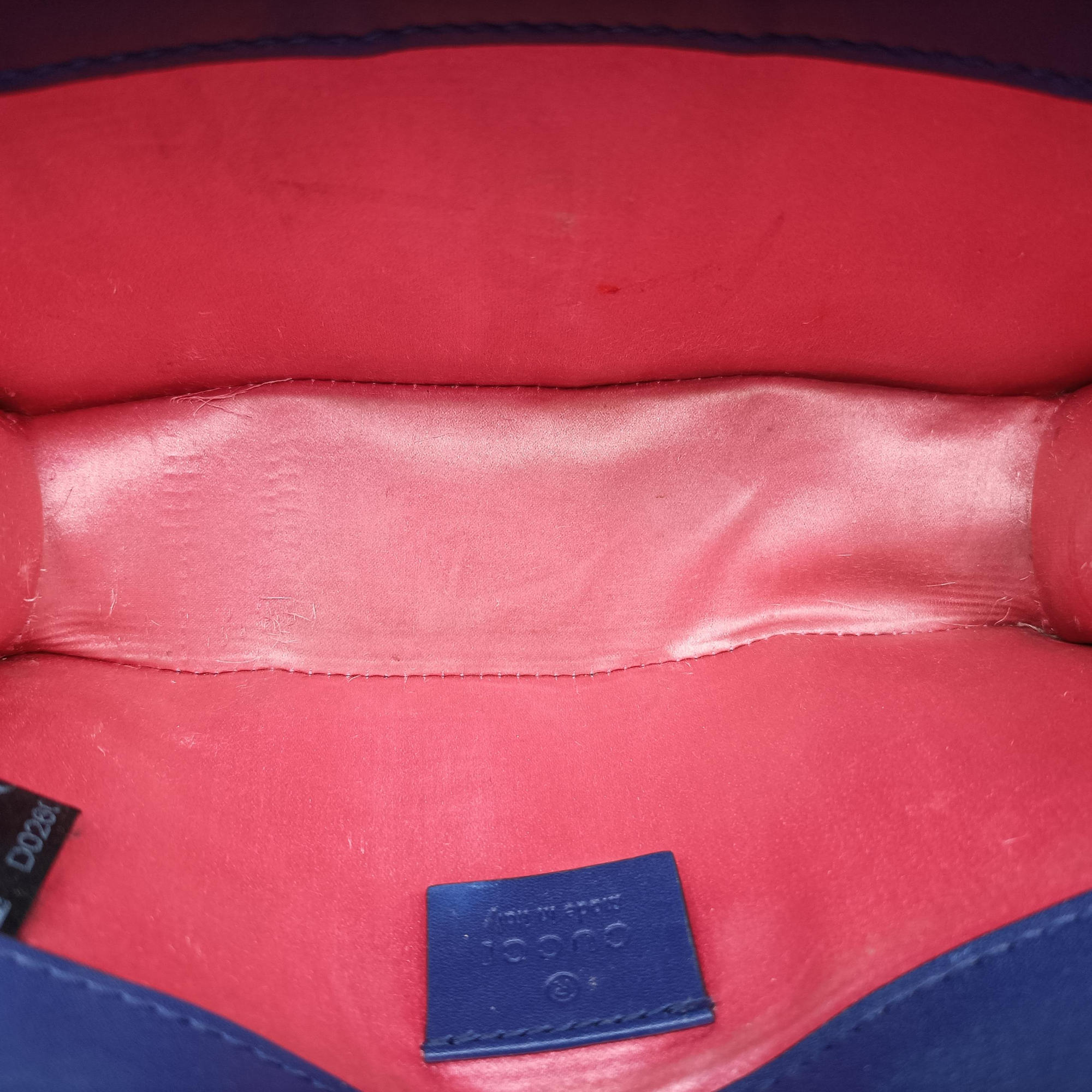Pre-owned Gucci Square G Navy velour 544242 shoulderbag | stylenewstar