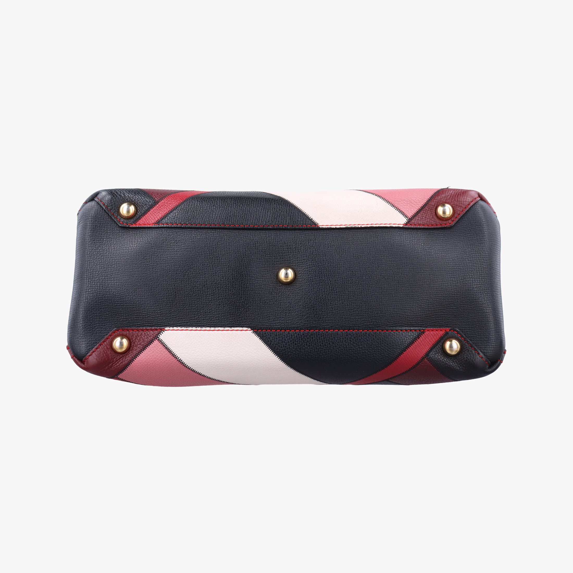 Pre-owned Burberry Banner Patchwork Medium Tote Multicolour Leather CF 402 handbag | stylenewstar