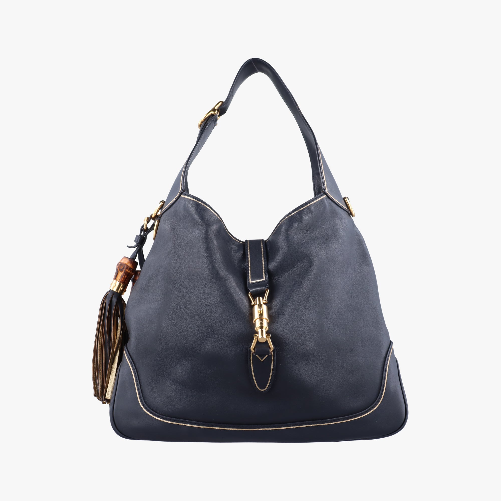 Pre-owned Gucci New Jackie Black Leather 281178 shoulderbag | stylenewstar