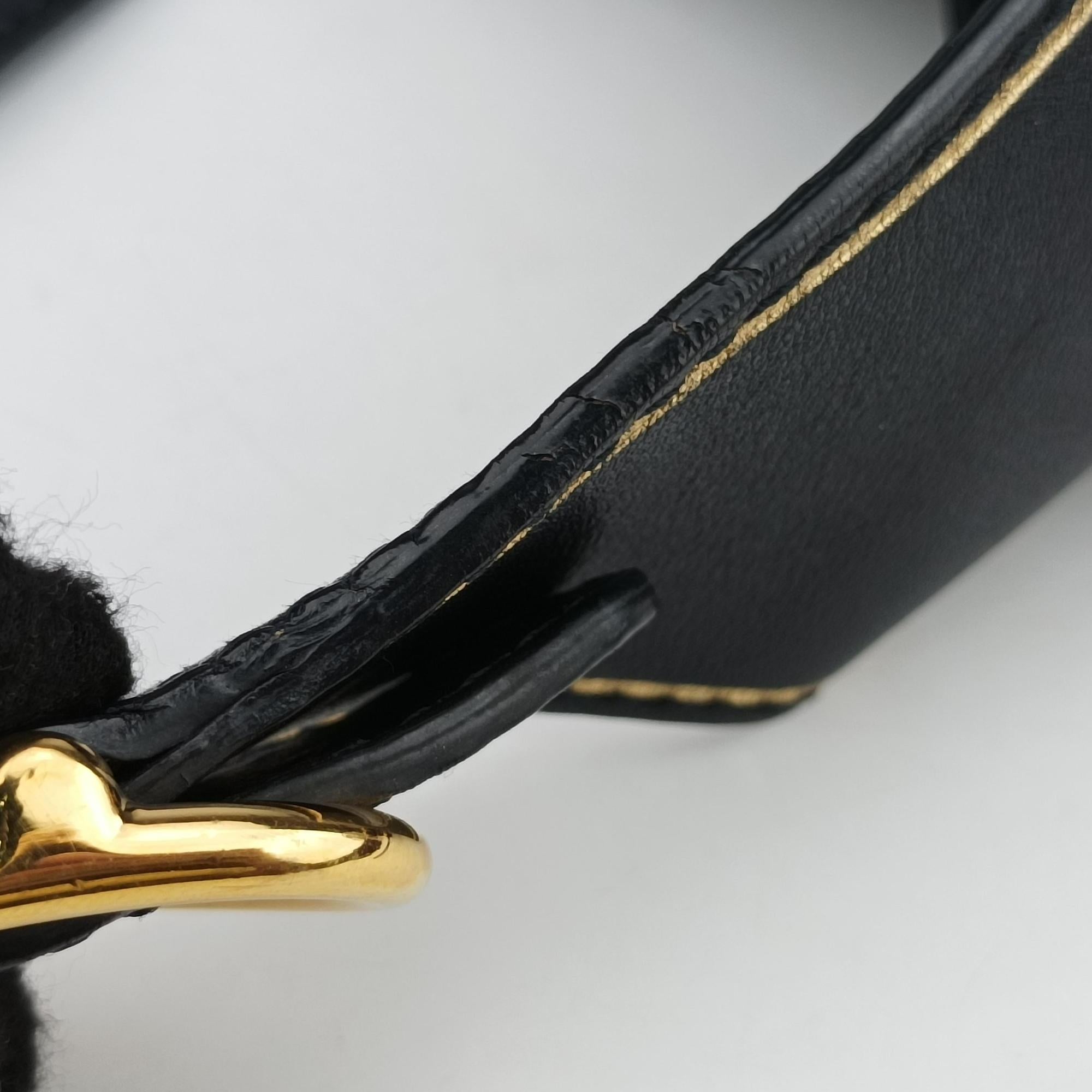 Pre-owned Gucci New Jackie Black Leather 281178 shoulderbag | stylenewstar
