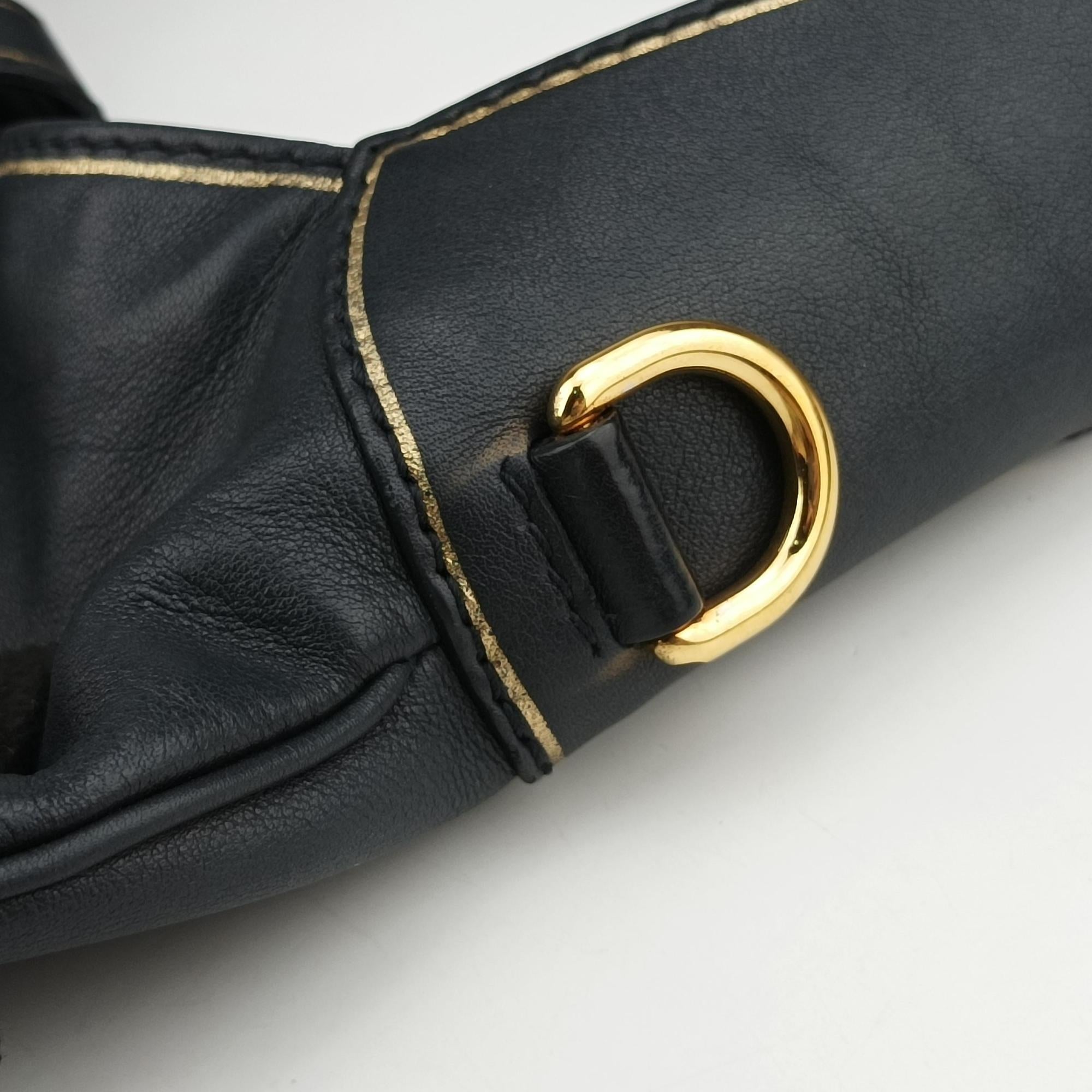 Pre-owned Gucci New Jackie Black Leather 281178 shoulderbag | stylenewstar