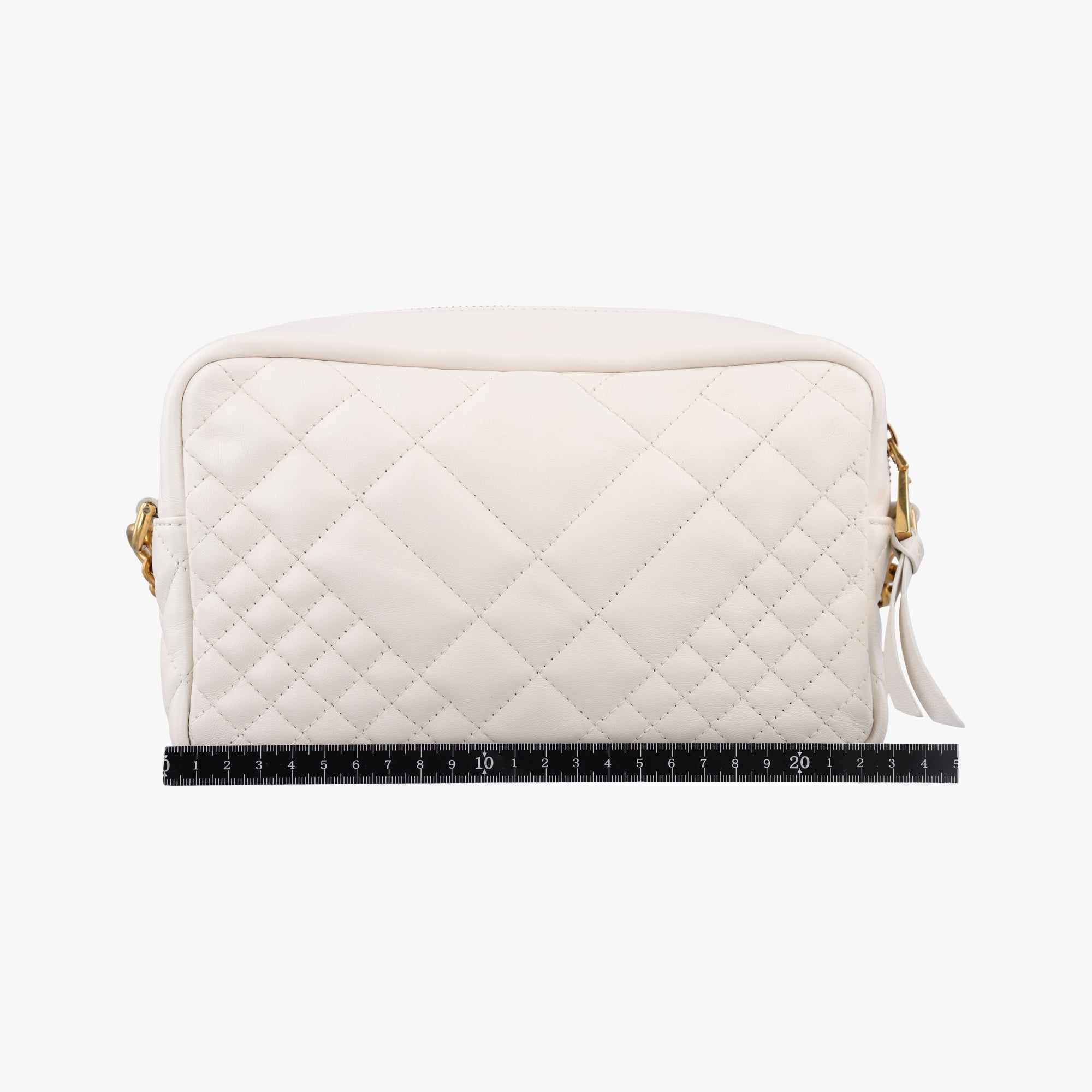 Pre-owned VERSACE medusa White leather  shoulderbag | stylenewstar