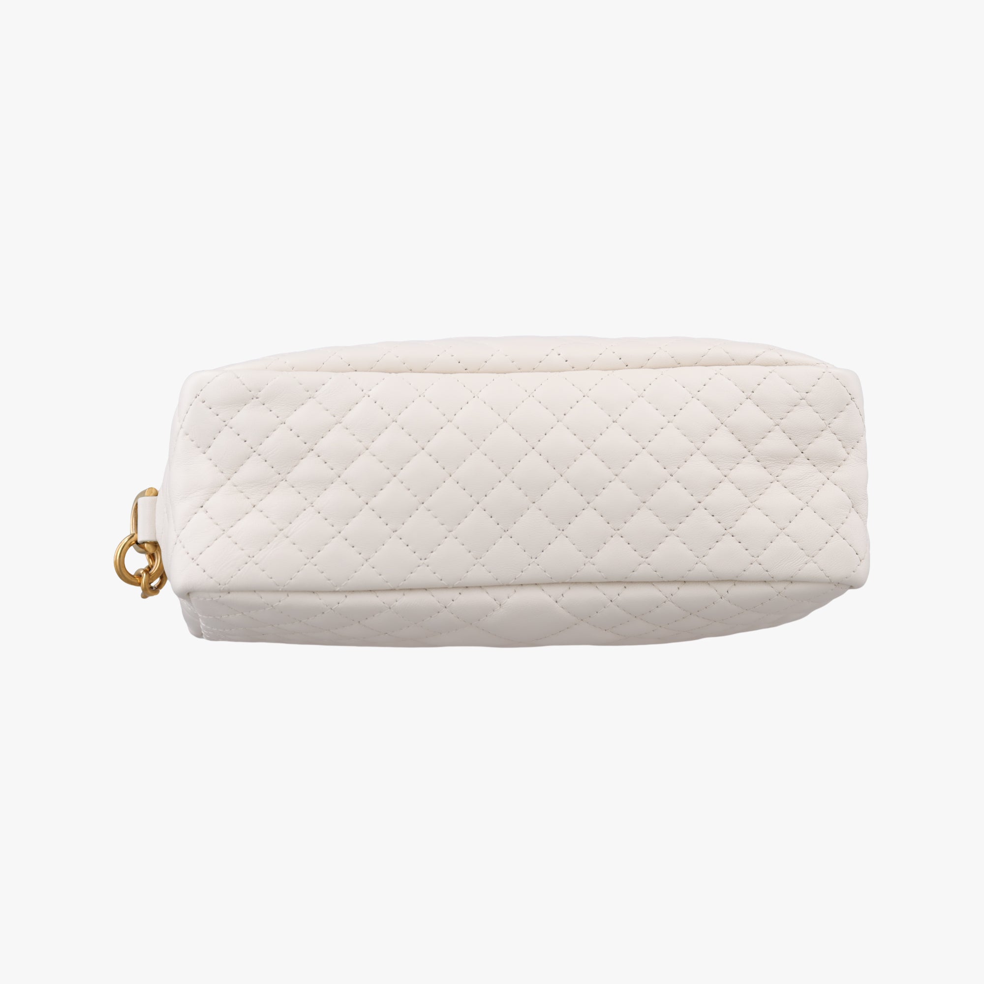 Pre-owned VERSACE medusa White leather  shoulderbag | stylenewstar