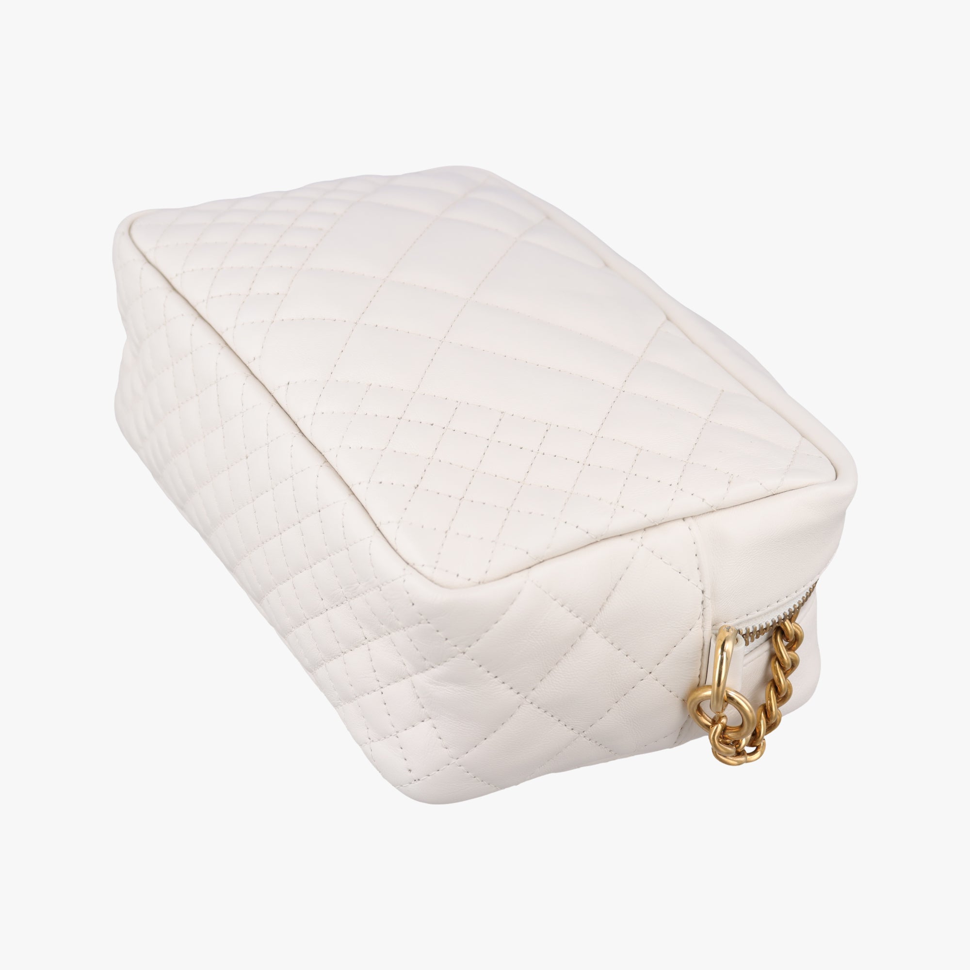Pre-owned VERSACE medusa White leather  shoulderbag | stylenewstar