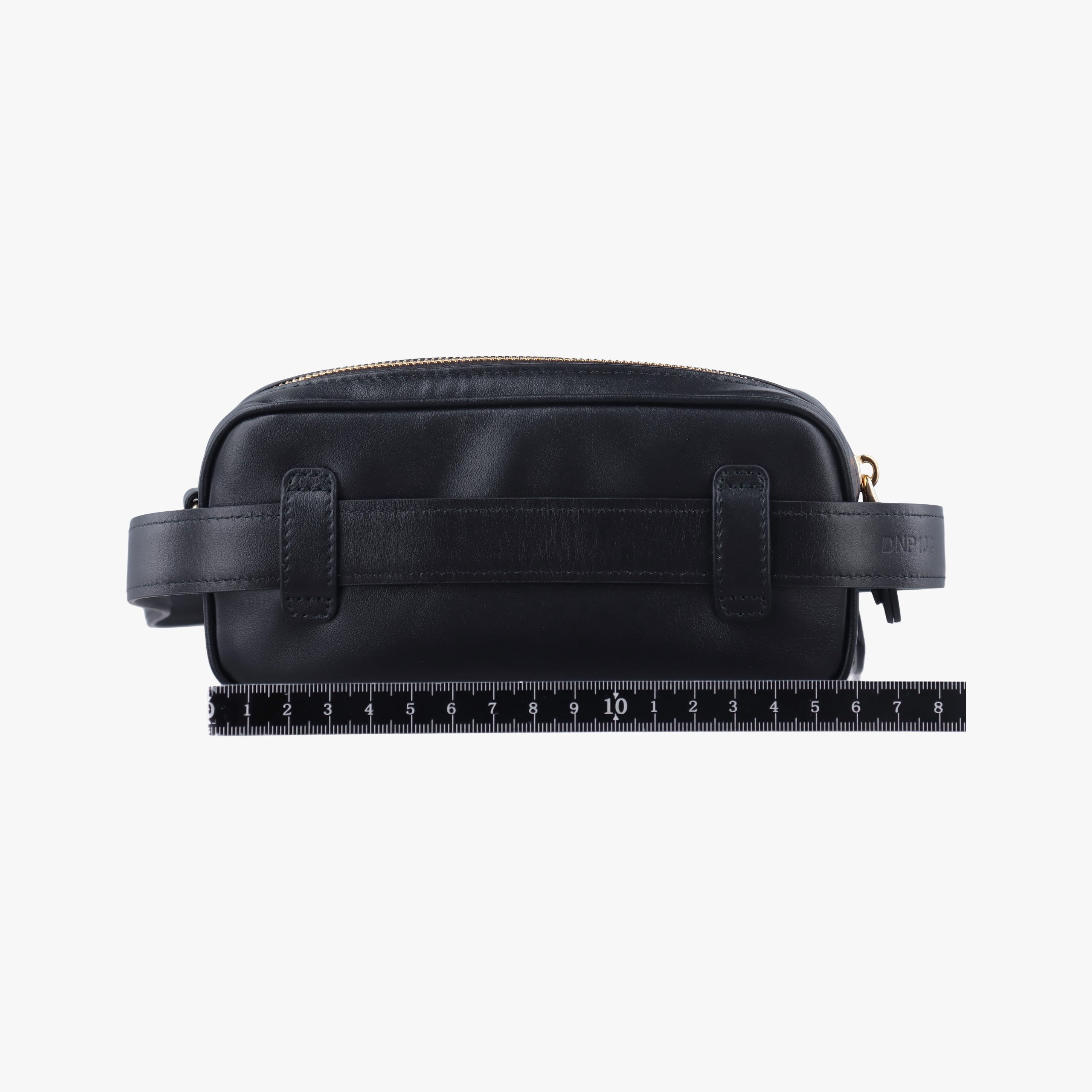 Pre-owned Miu Miu Logo belt Black leather  bum bag/waist bag | stylenewstar