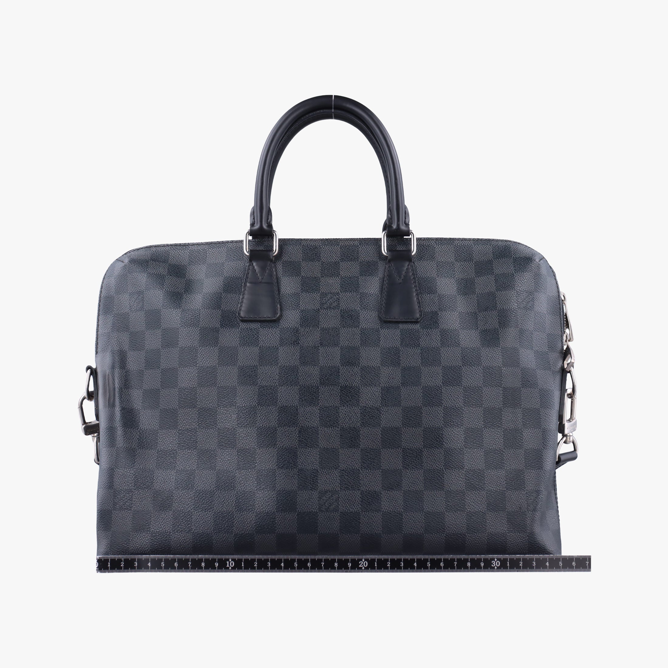 Pre-owned Louis Vuitton Porte Documents Jour Noir Damier Graphite N48224 shoulderbag | stylenewstar