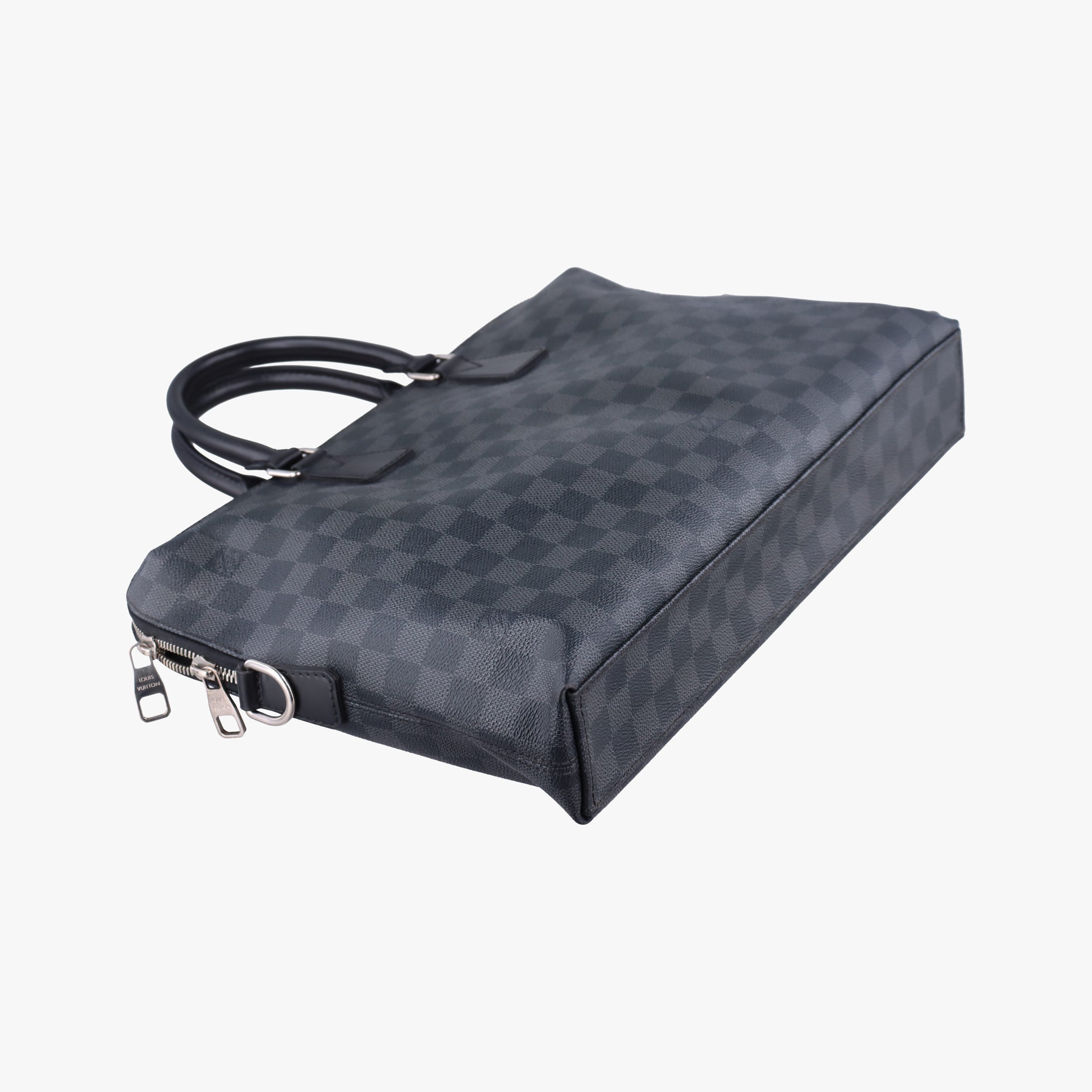 Pre-owned Louis Vuitton Porte Documents Jour Noir Damier Graphite N48224 shoulderbag | stylenewstar