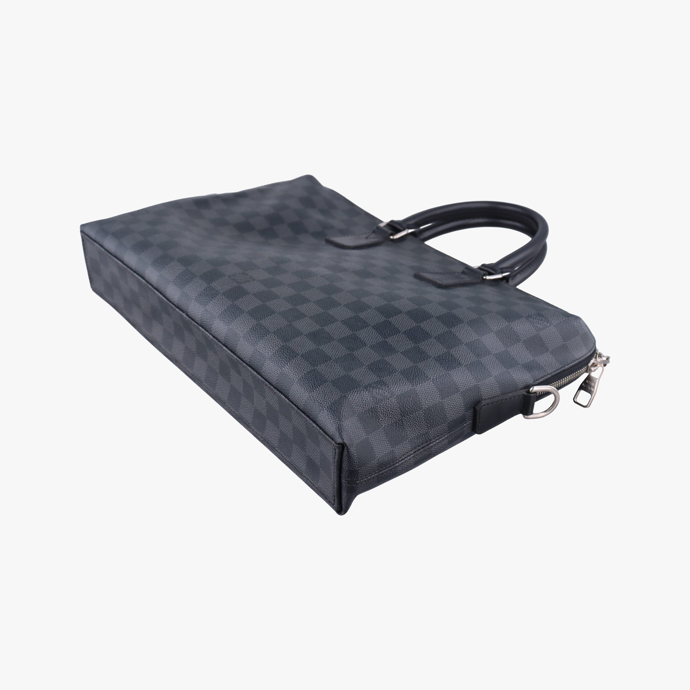 Pre-owned Louis Vuitton Porte Documents Jour Noir Damier Graphite N48224 shoulderbag | stylenewstar