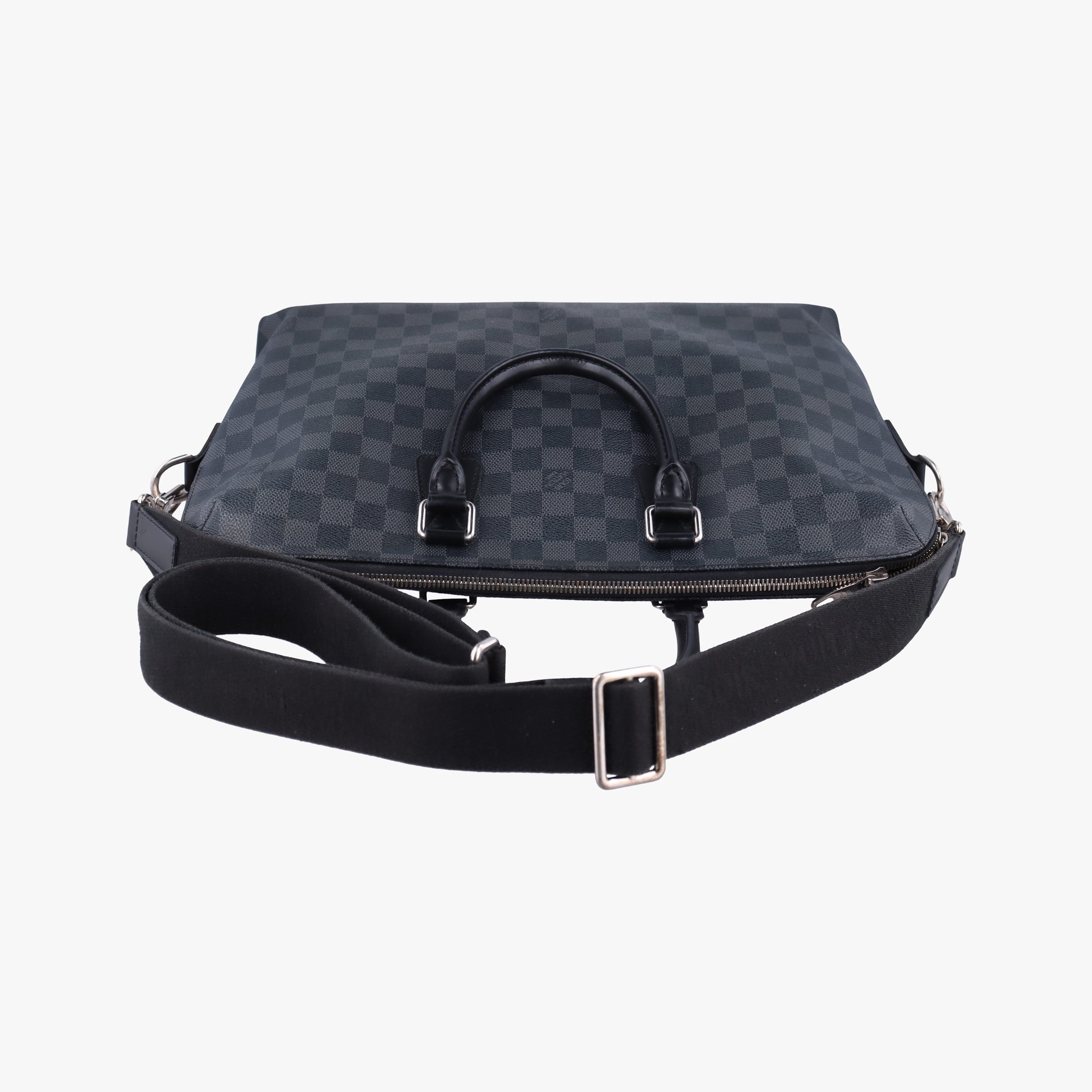 Pre-owned Louis Vuitton Porte Documents Jour Noir Damier Graphite N48224 shoulderbag | stylenewstar
