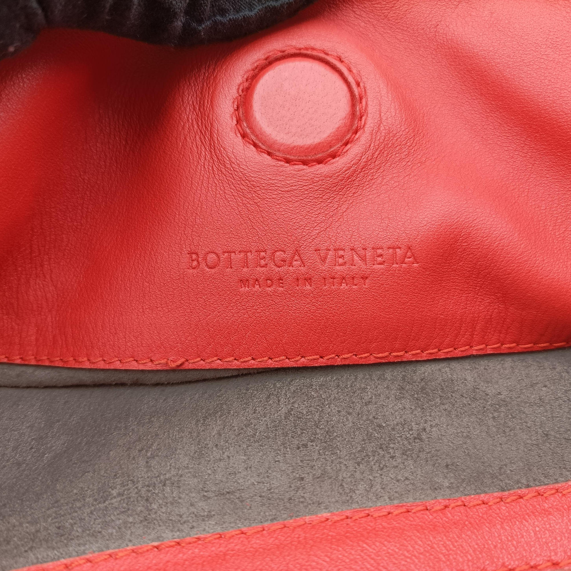 Pre-owned Bottega Veneta CAMPANA Intrecciato Orange lambskin  shoulderbag | stylenewstar