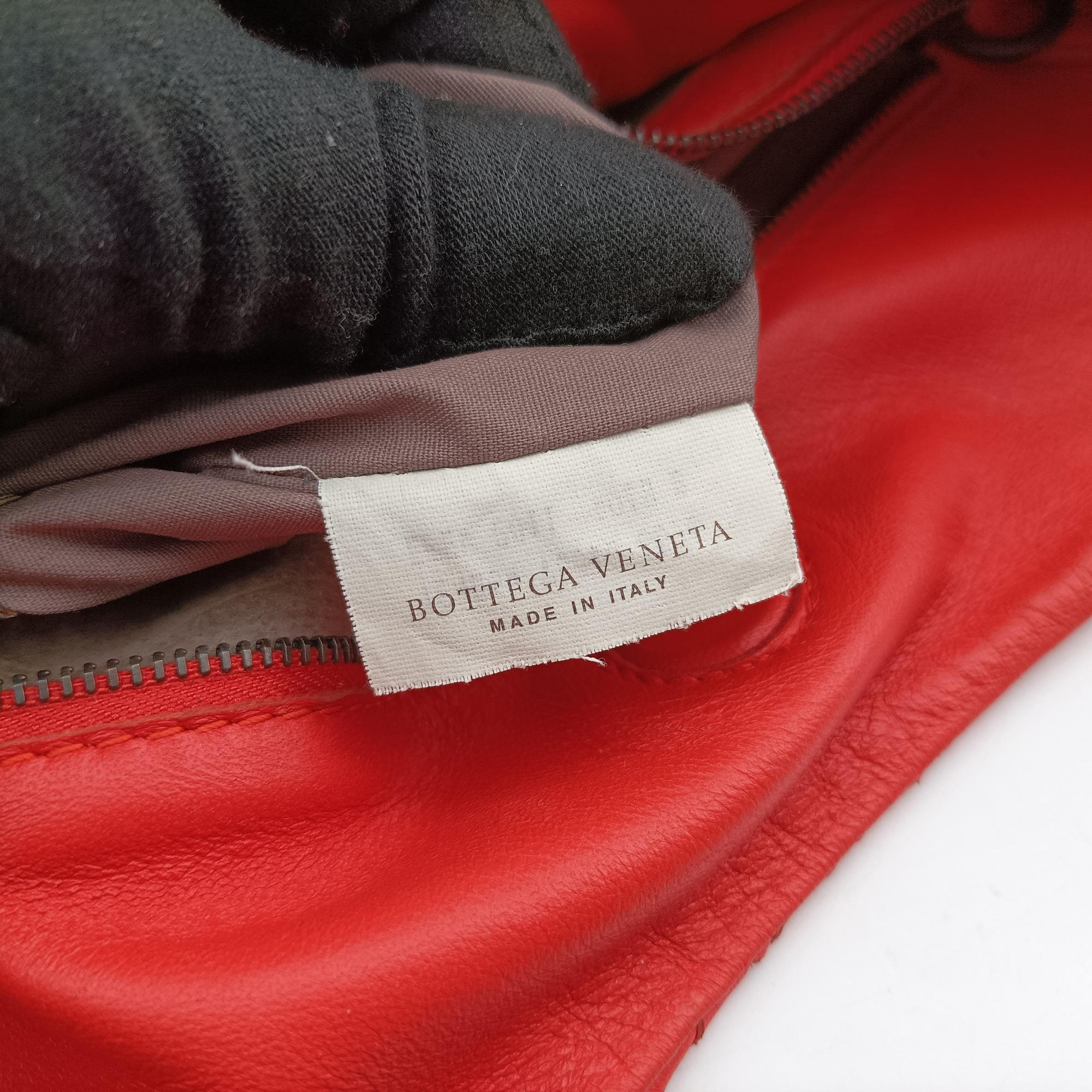 Pre-owned Bottega Veneta CAMPANA Intrecciato Orange lambskin  shoulderbag | stylenewstar