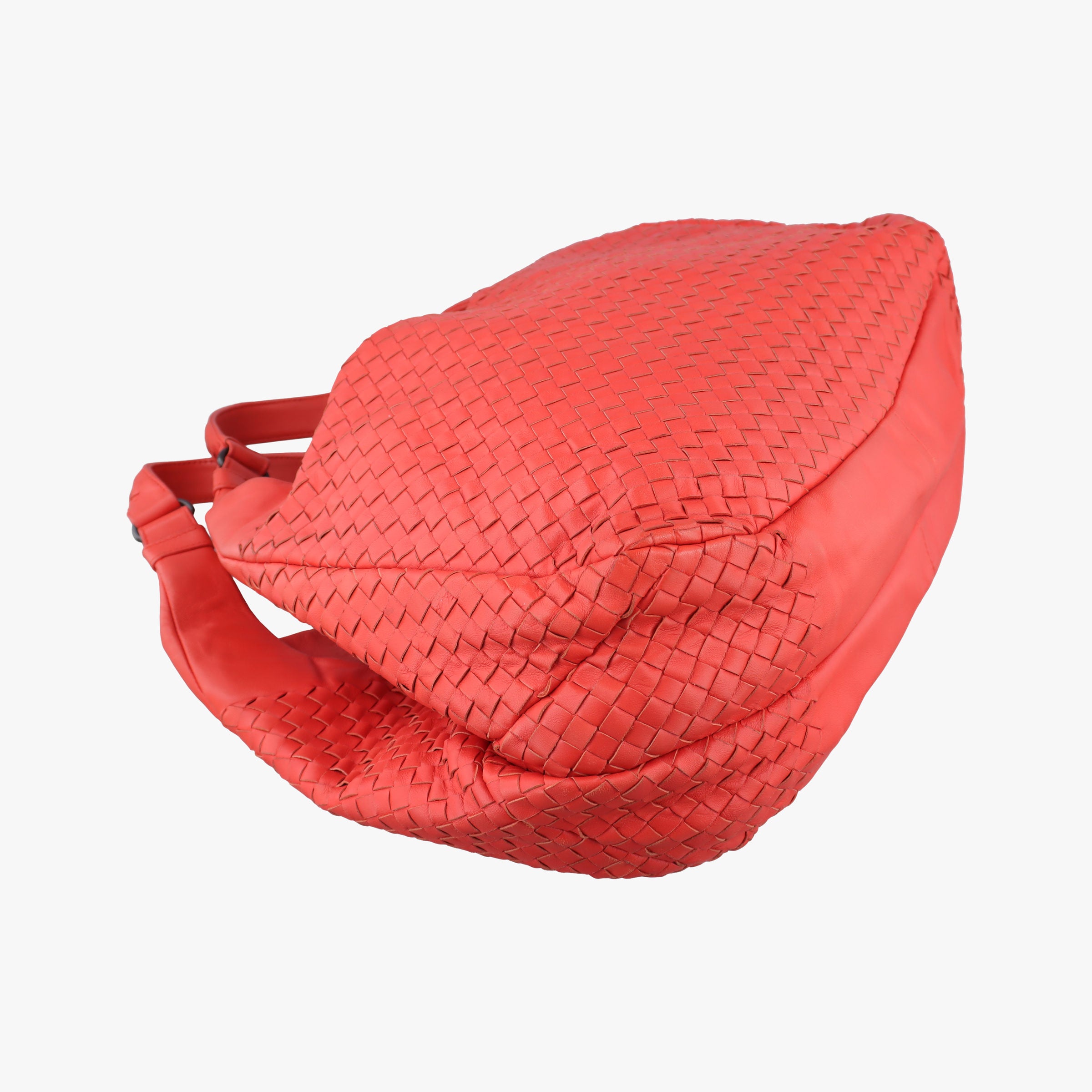 Pre-owned Bottega Veneta CAMPANA Intrecciato Orange lambskin  shoulderbag | stylenewstar