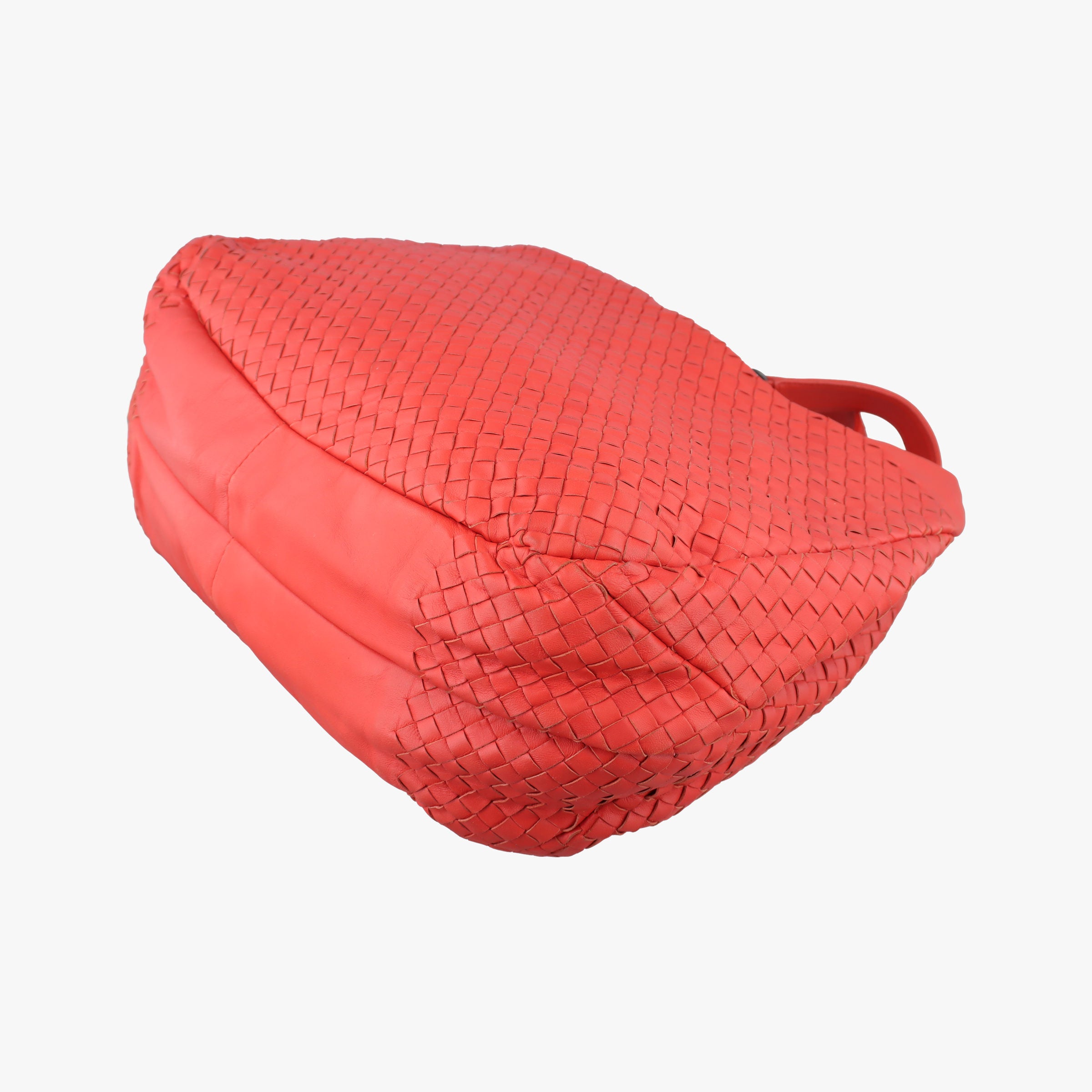 Pre-owned Bottega Veneta CAMPANA Intrecciato Orange lambskin  shoulderbag | stylenewstar