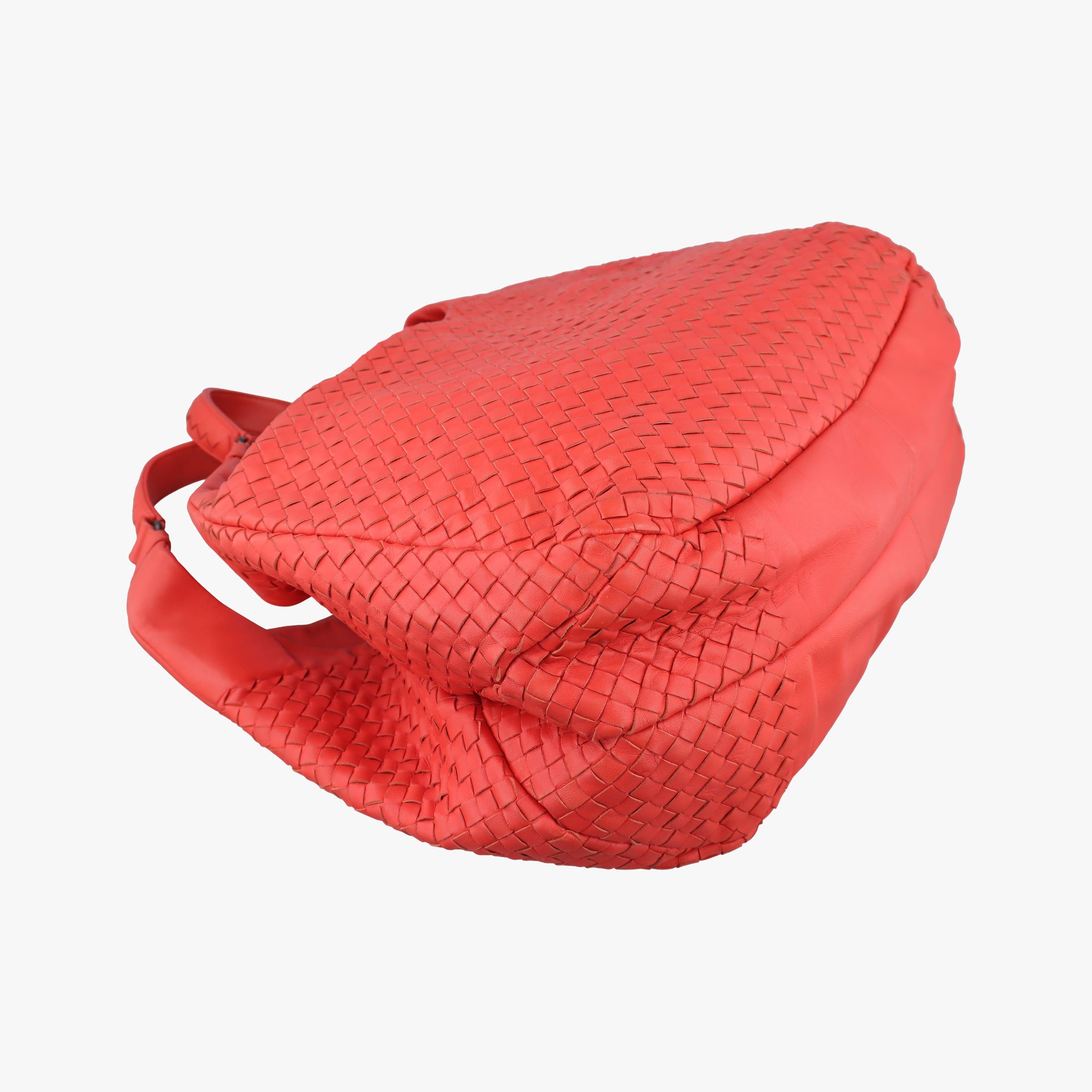 Pre-owned Bottega Veneta CAMPANA Intrecciato Orange lambskin  shoulderbag | stylenewstar