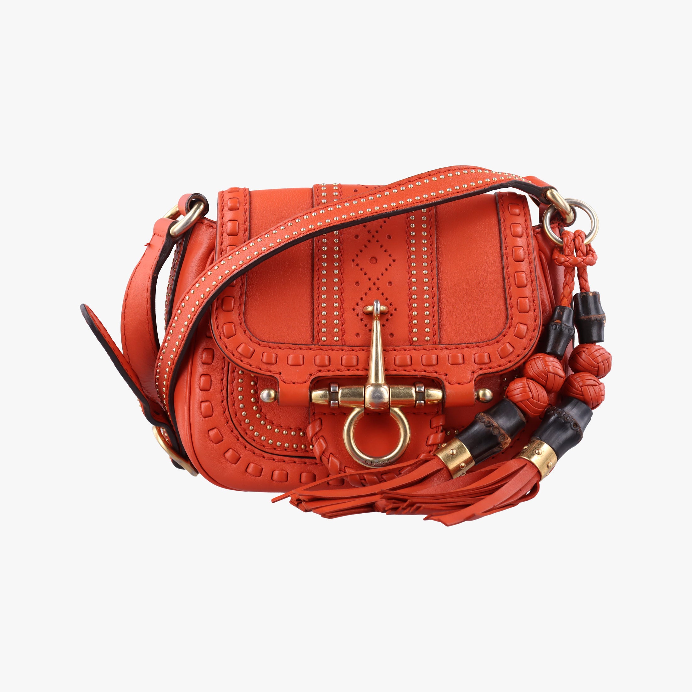 Vintage Gucci Snaffle Bit Orange Leather 263956 shoulderbag | stylenewstar