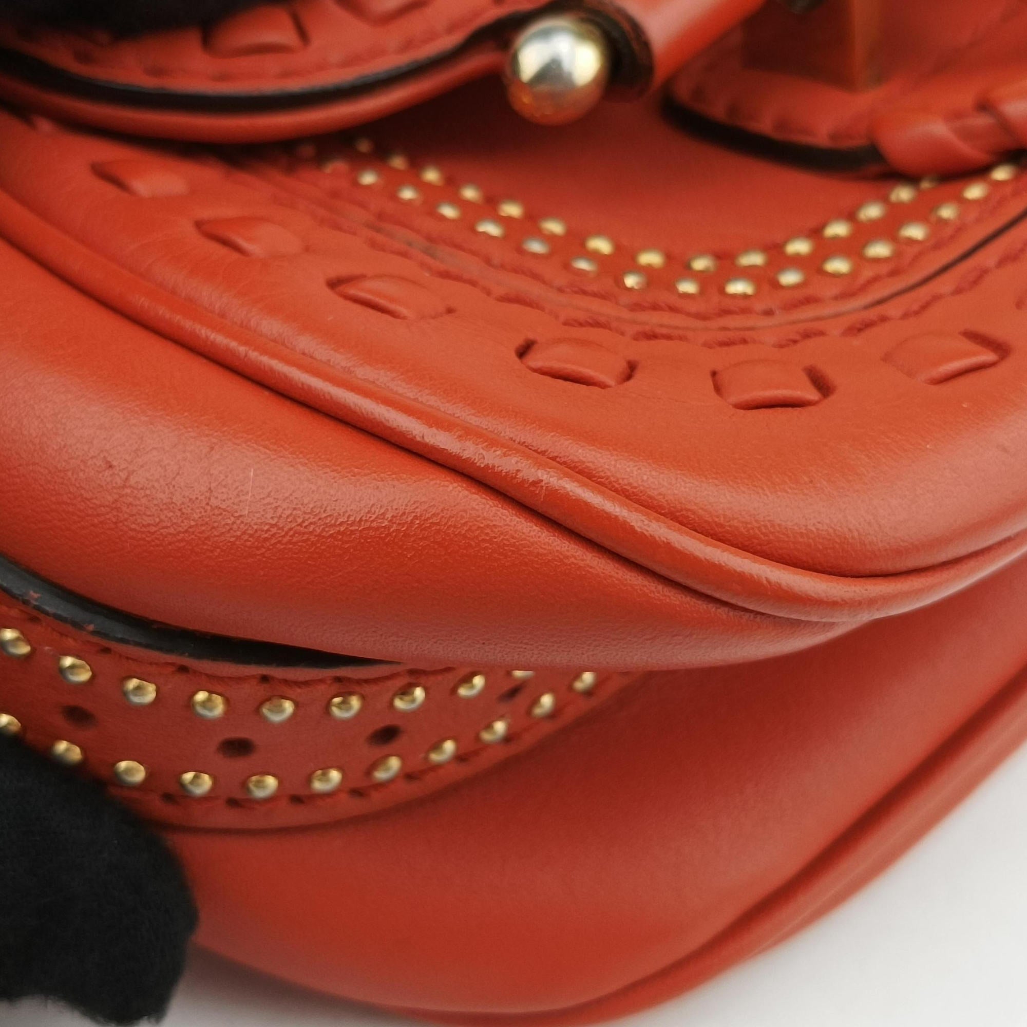Vintage Gucci Snaffle Bit Orange Leather 263956 shoulderbag | stylenewstar