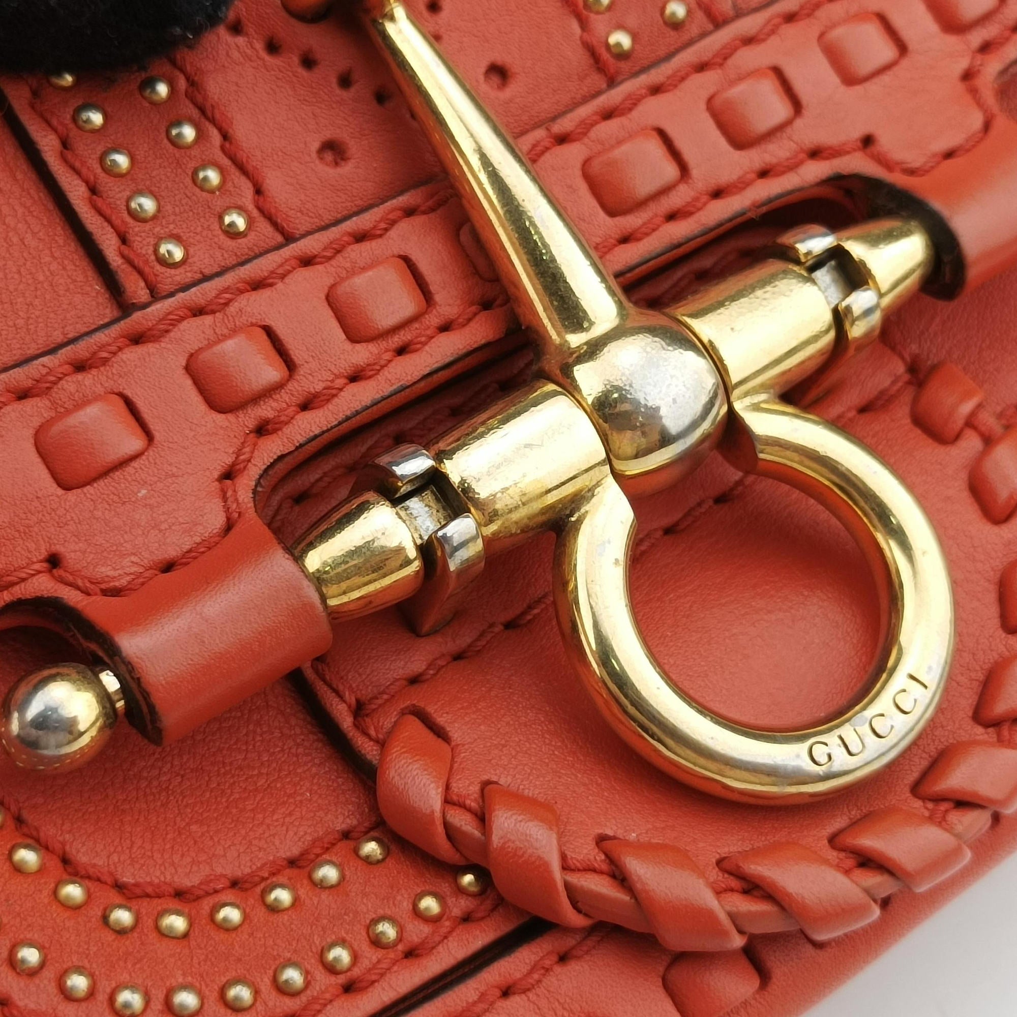 Vintage Gucci Snaffle Bit Orange Leather 263956 shoulderbag | stylenewstar