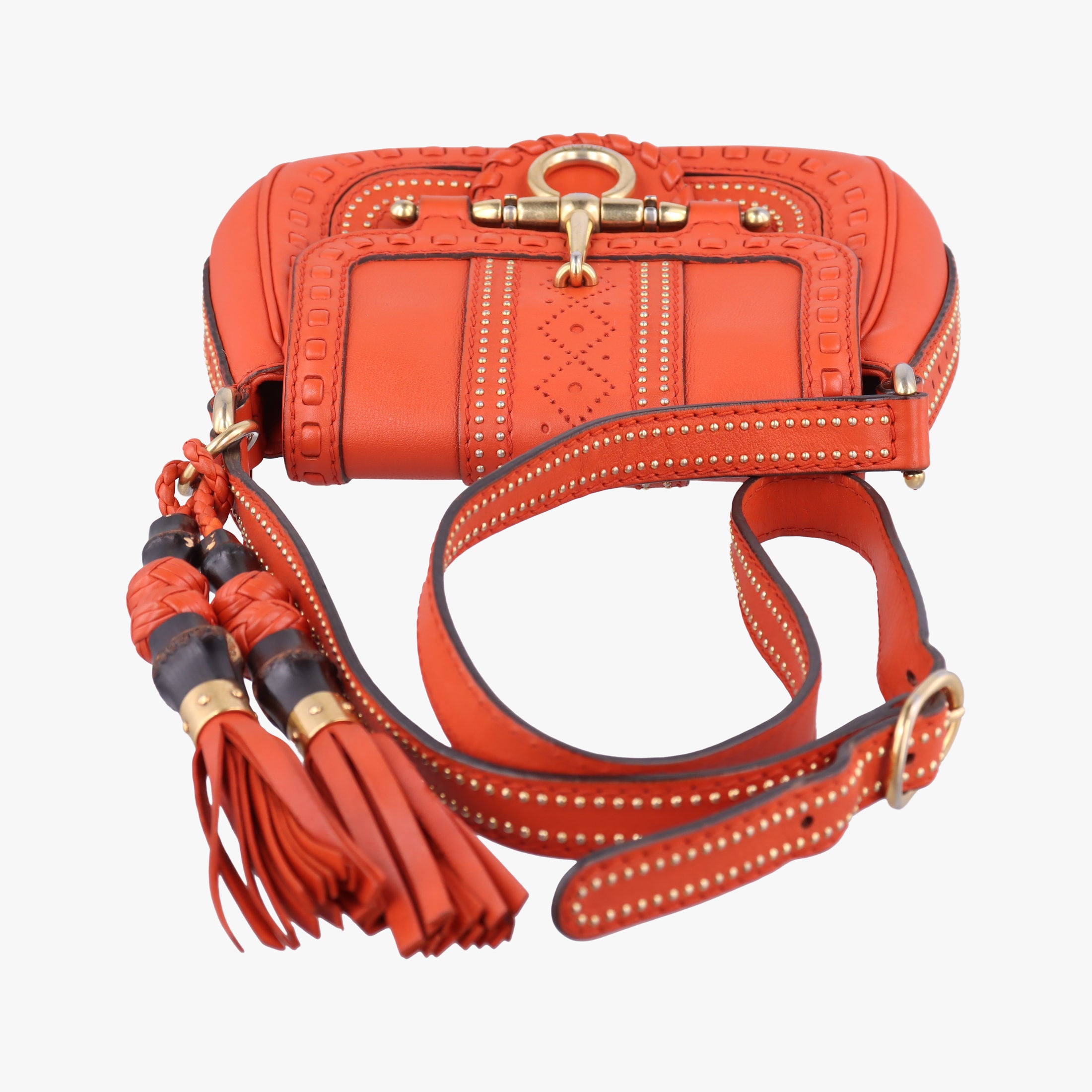 Vintage Gucci Snaffle Bit Orange Leather 263956 shoulderbag | stylenewstar