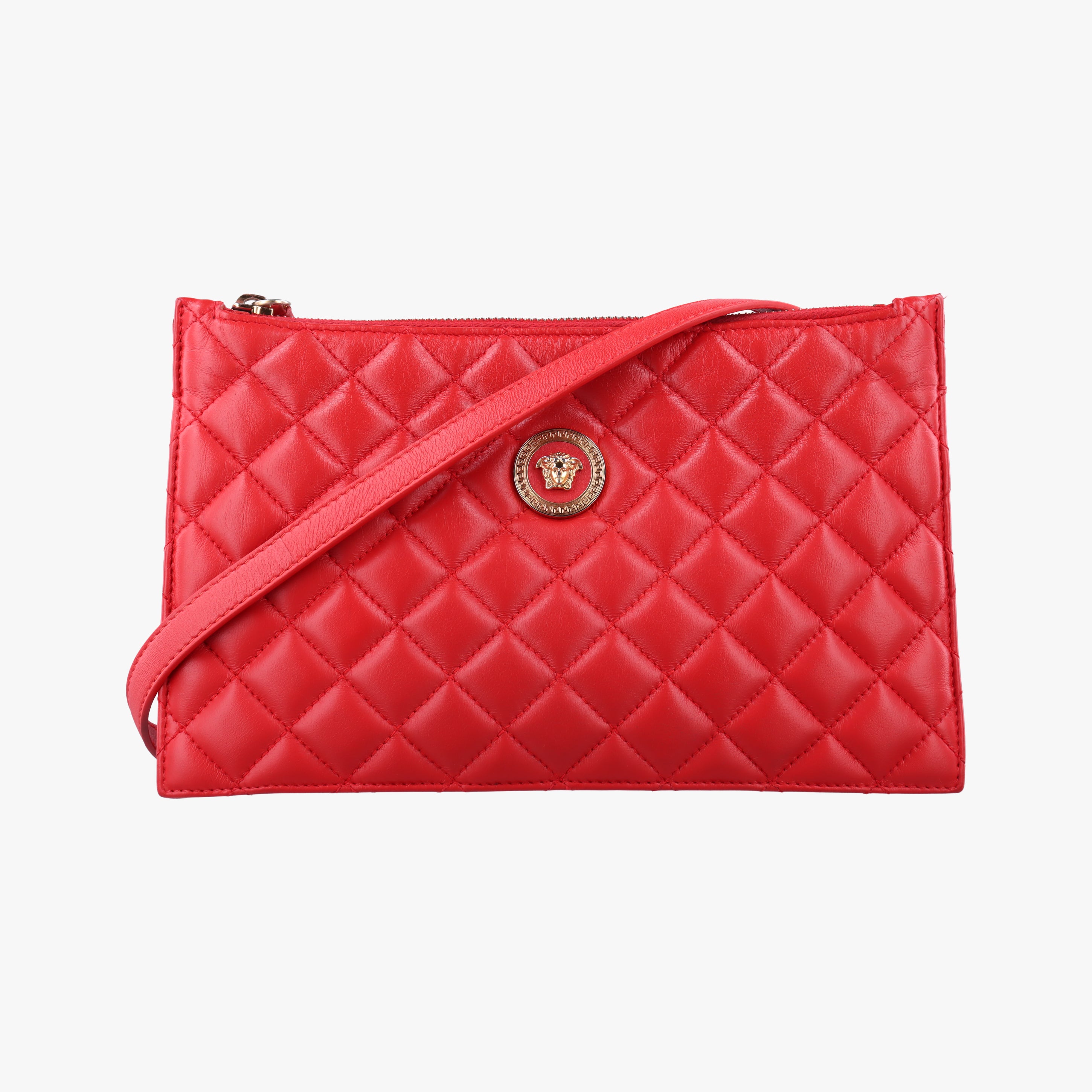 Secondhand VERSACE medusa Red leather  shoulderbag | stylenewstar