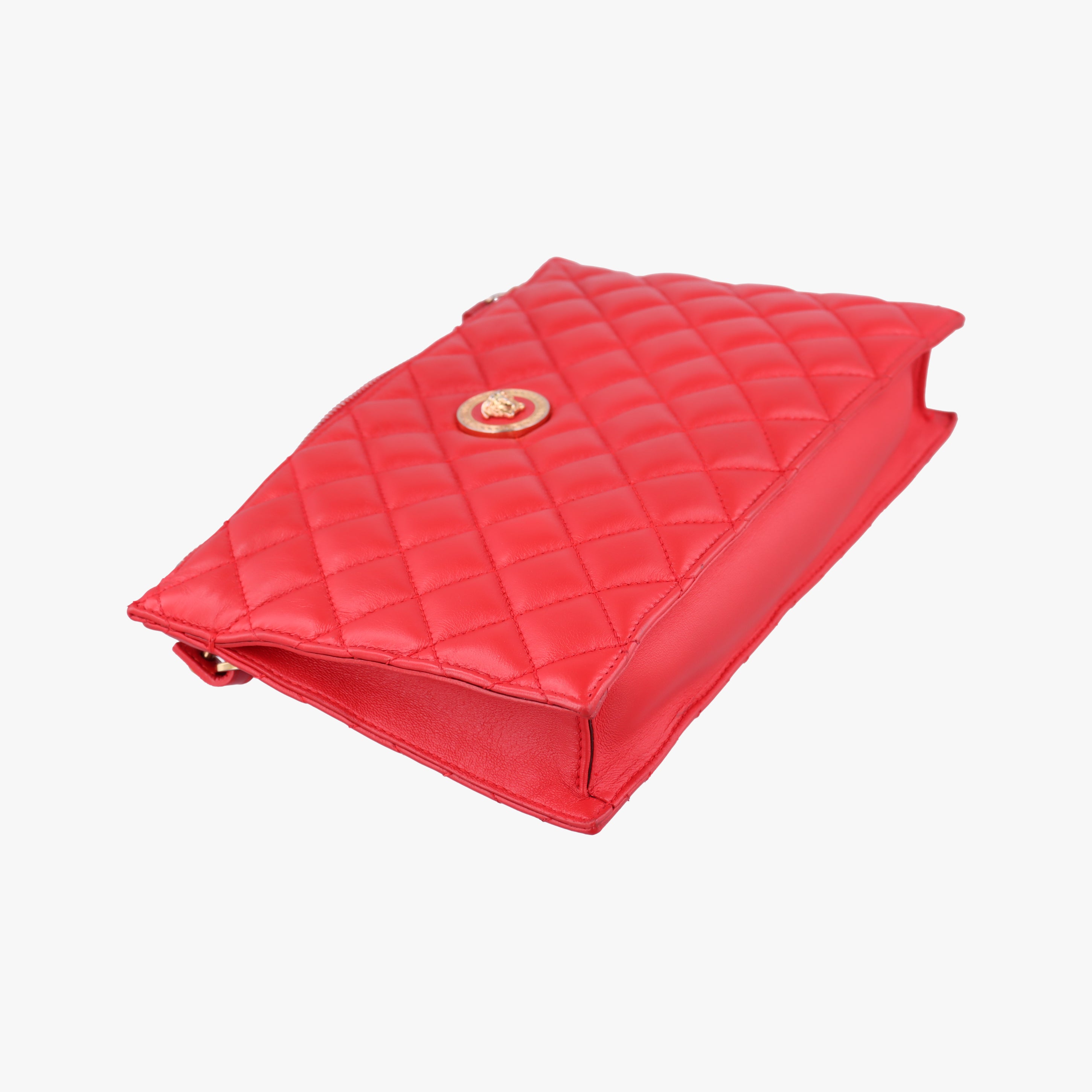 Secondhand VERSACE medusa Red leather  shoulderbag | stylenewstar