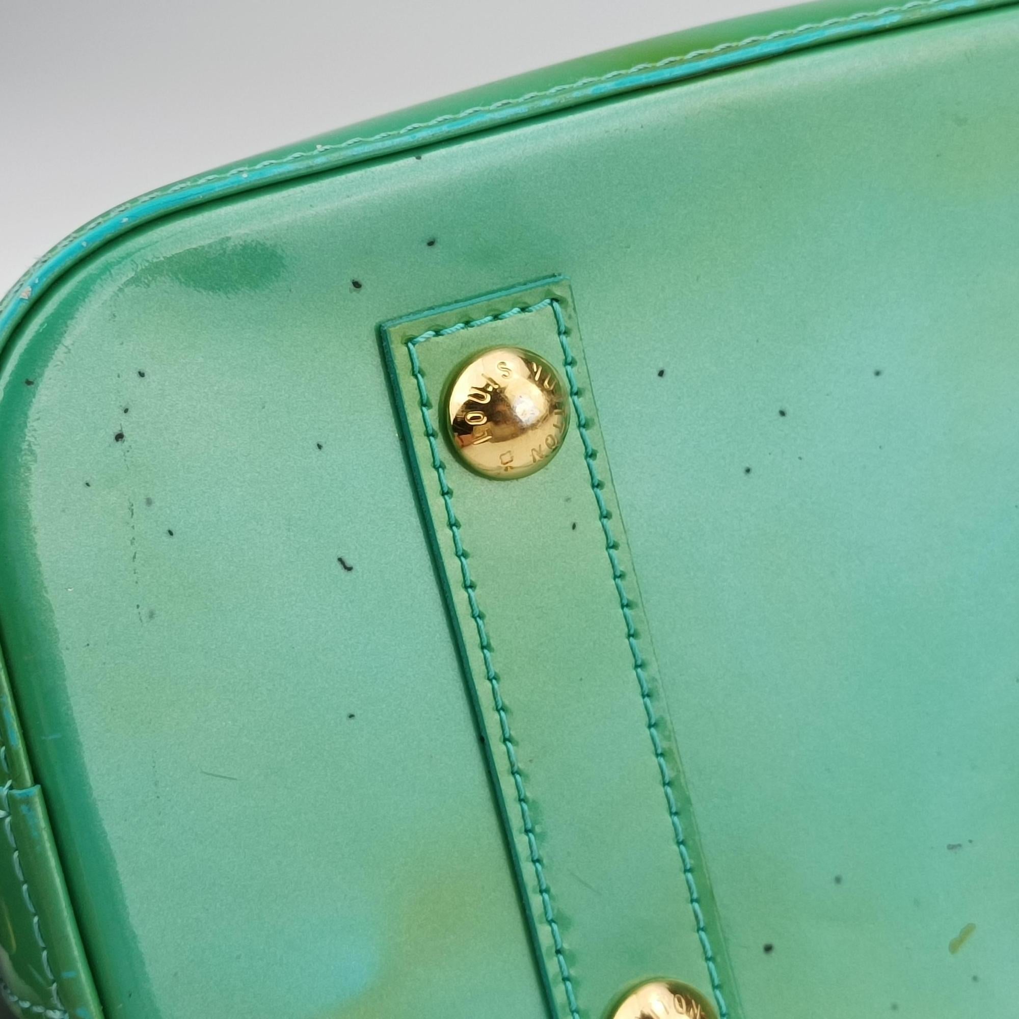 Pre-owned Louis Vuitton Alma PM Blue Lagon Vernis M91694 handbag | stylenewstar