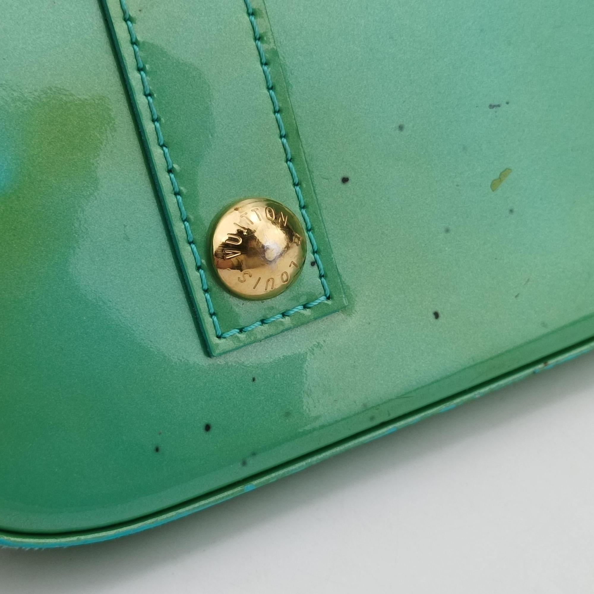Pre-owned Louis Vuitton Alma PM Blue Lagon Vernis M91694 handbag | stylenewstar