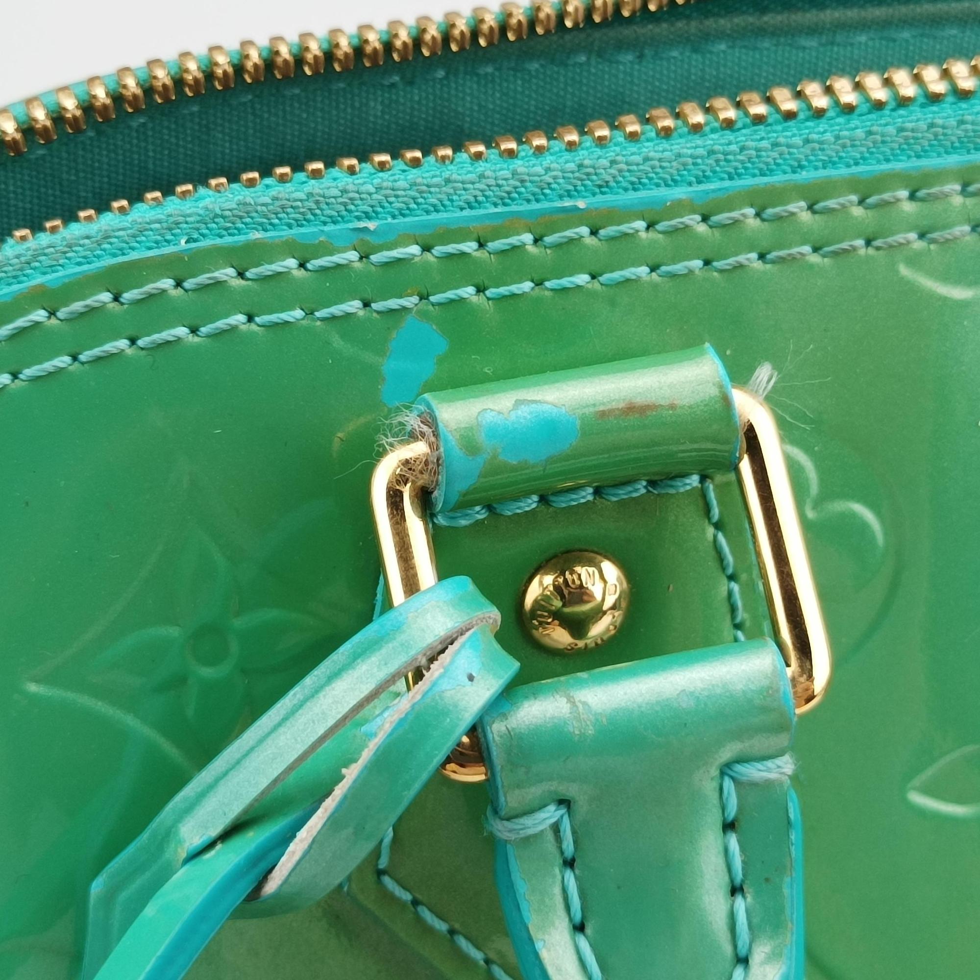 Pre-owned Louis Vuitton Alma PM Blue Lagon Vernis M91694 handbag | stylenewstar