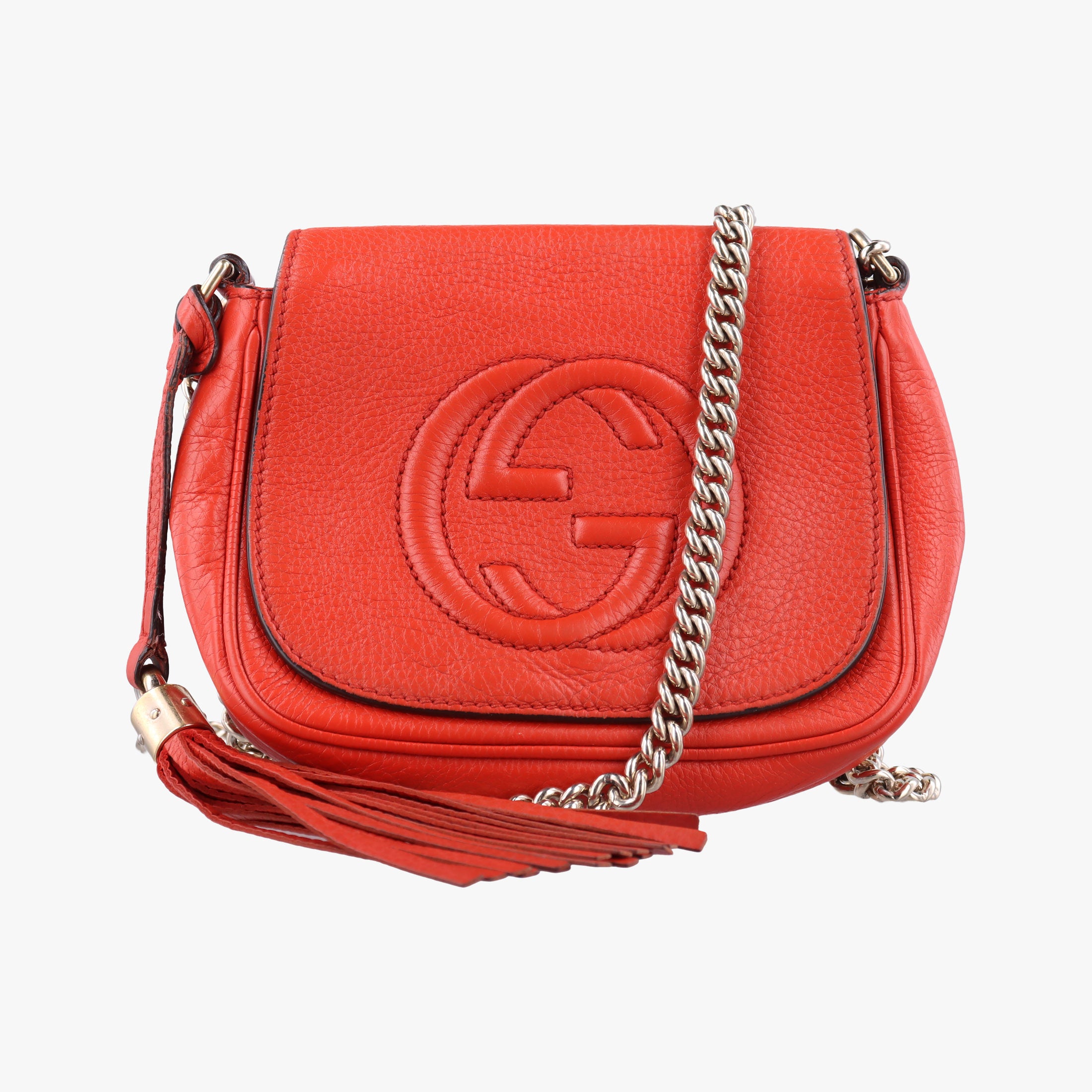 Pre-owned Gucci Soho Orange Leather 323190 shoulderbag | stylenewstar