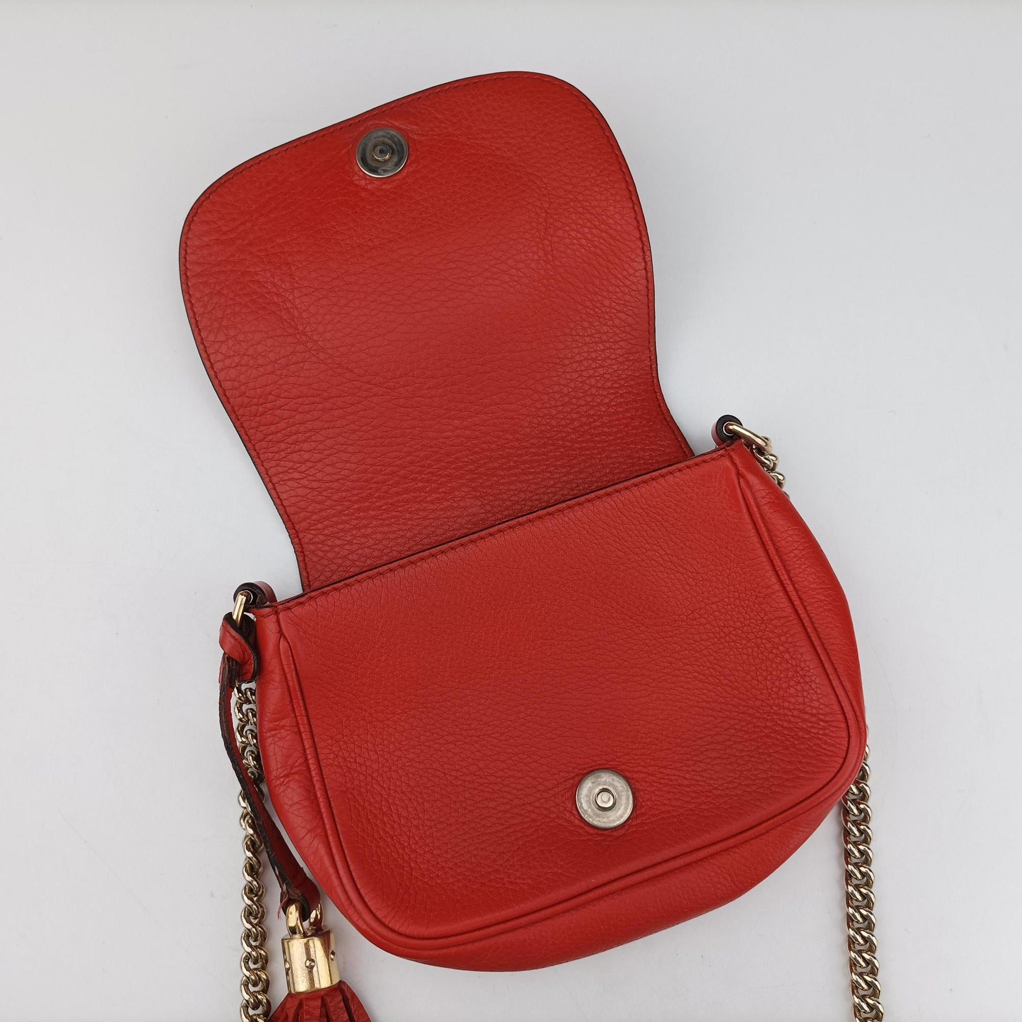 Pre-owned Gucci Soho Orange Leather 323190 shoulderbag | stylenewstar