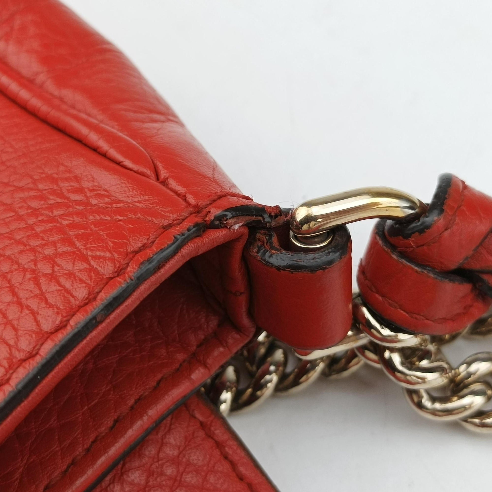 Pre-owned Gucci Soho Orange Leather 323190 shoulderbag | stylenewstar