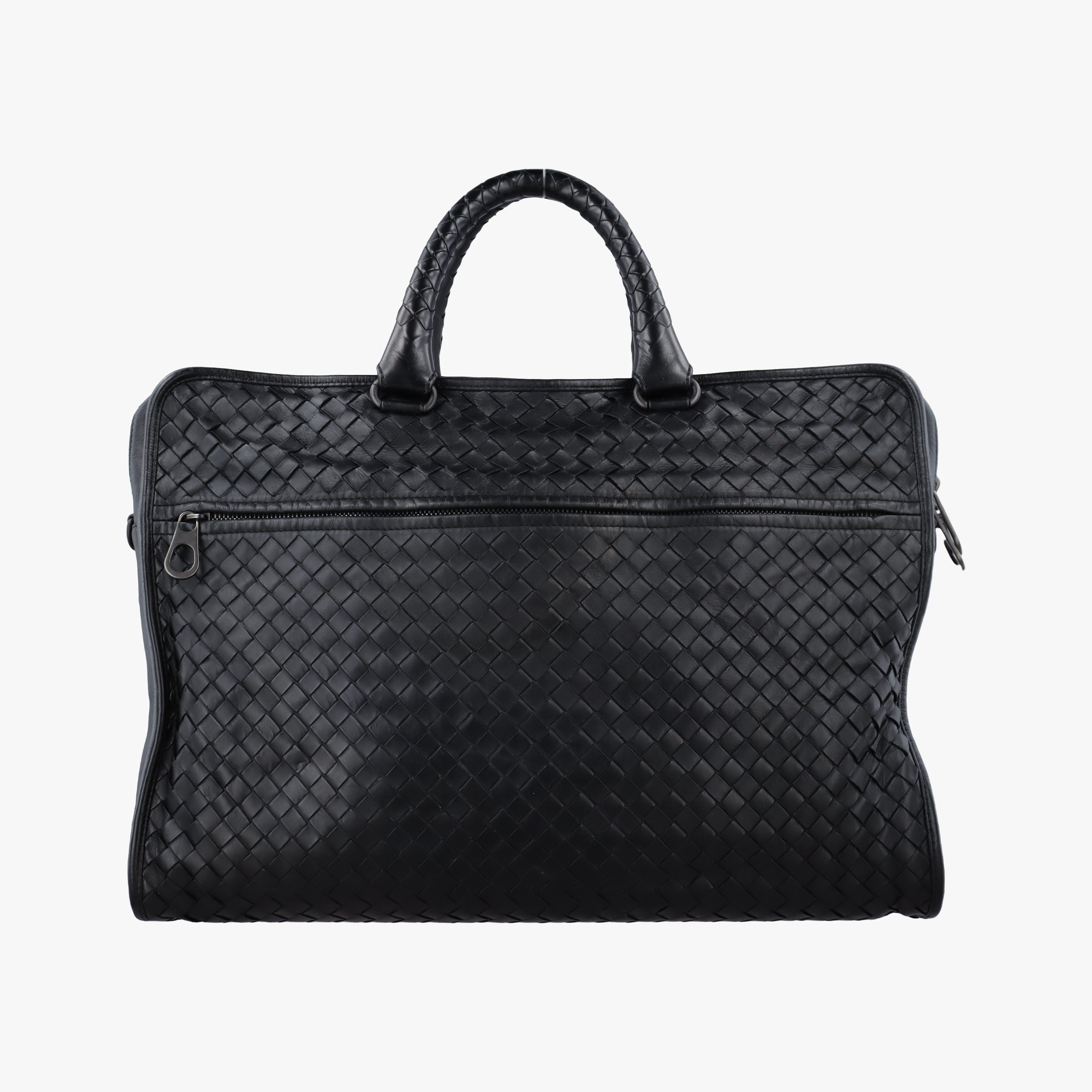Pre-owned Bottega Veneta Intrecciato Black lambskin  handbag | stylenewstar