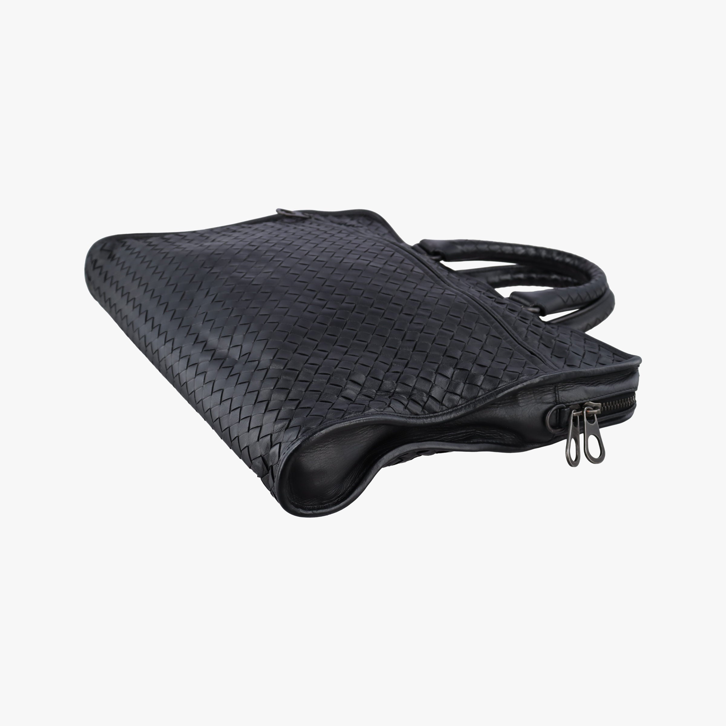 Pre-owned Bottega Veneta Intrecciato Black lambskin  handbag | stylenewstar