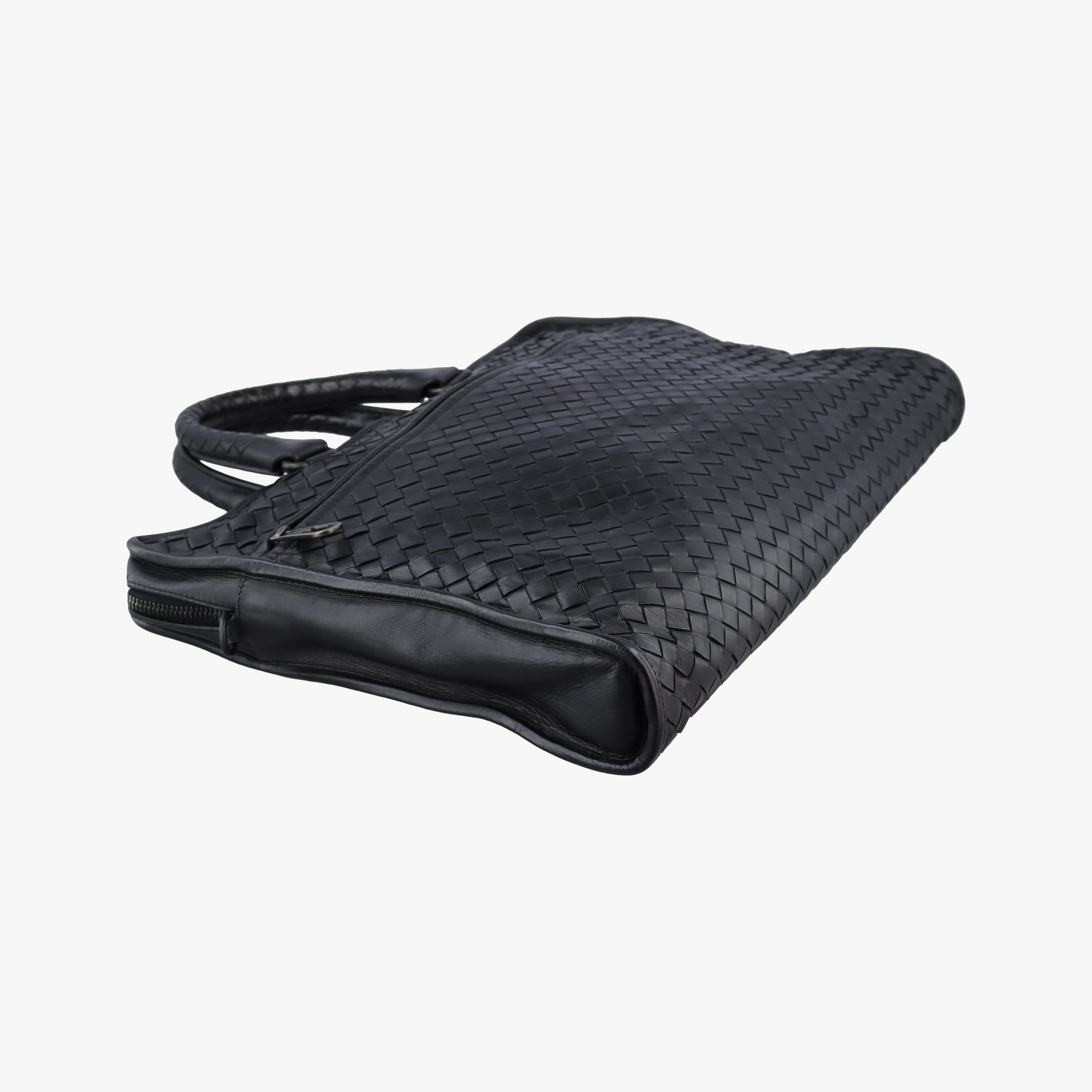Pre-owned Bottega Veneta Intrecciato Black lambskin  handbag | stylenewstar