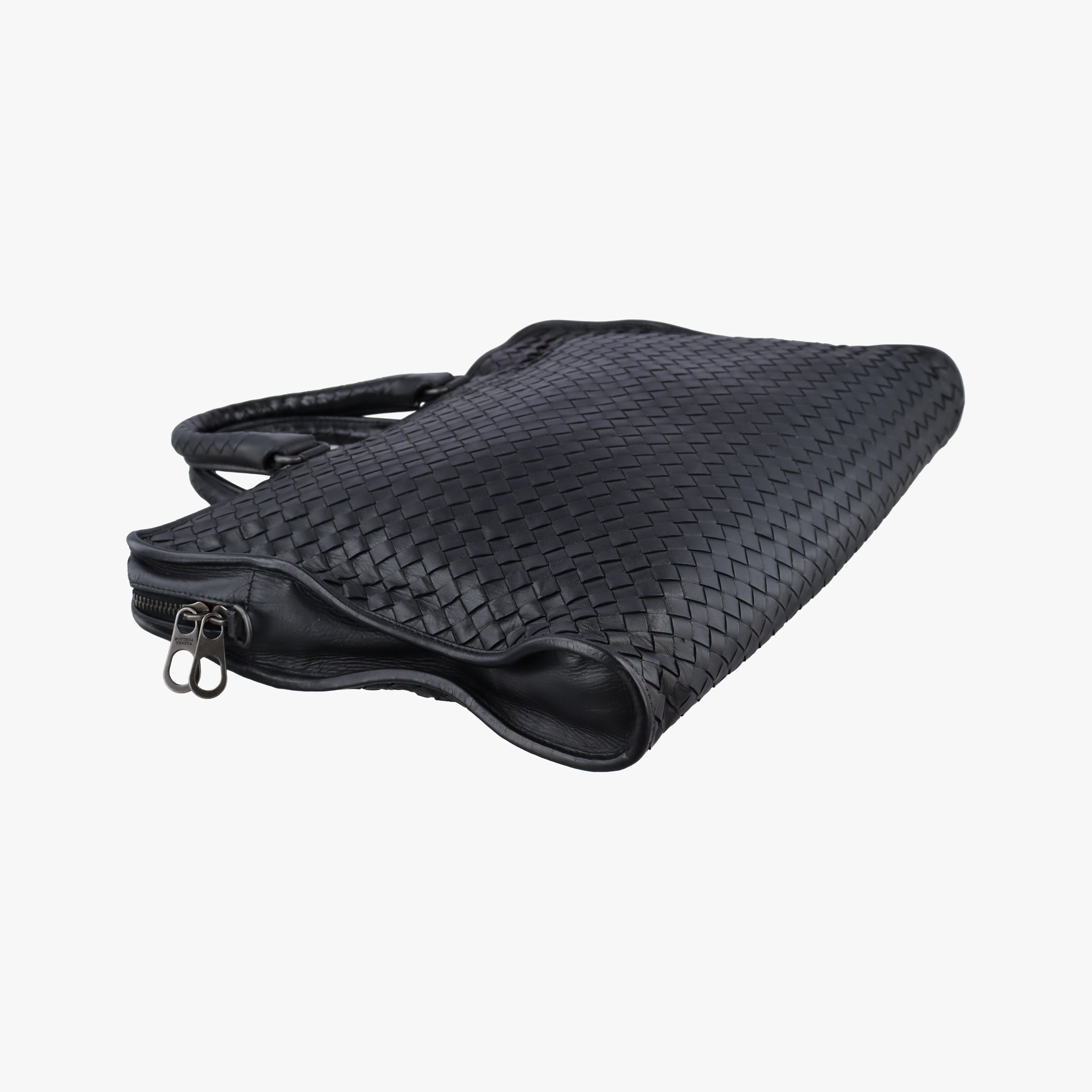 Pre-owned Bottega Veneta Intrecciato Black lambskin  handbag | stylenewstar