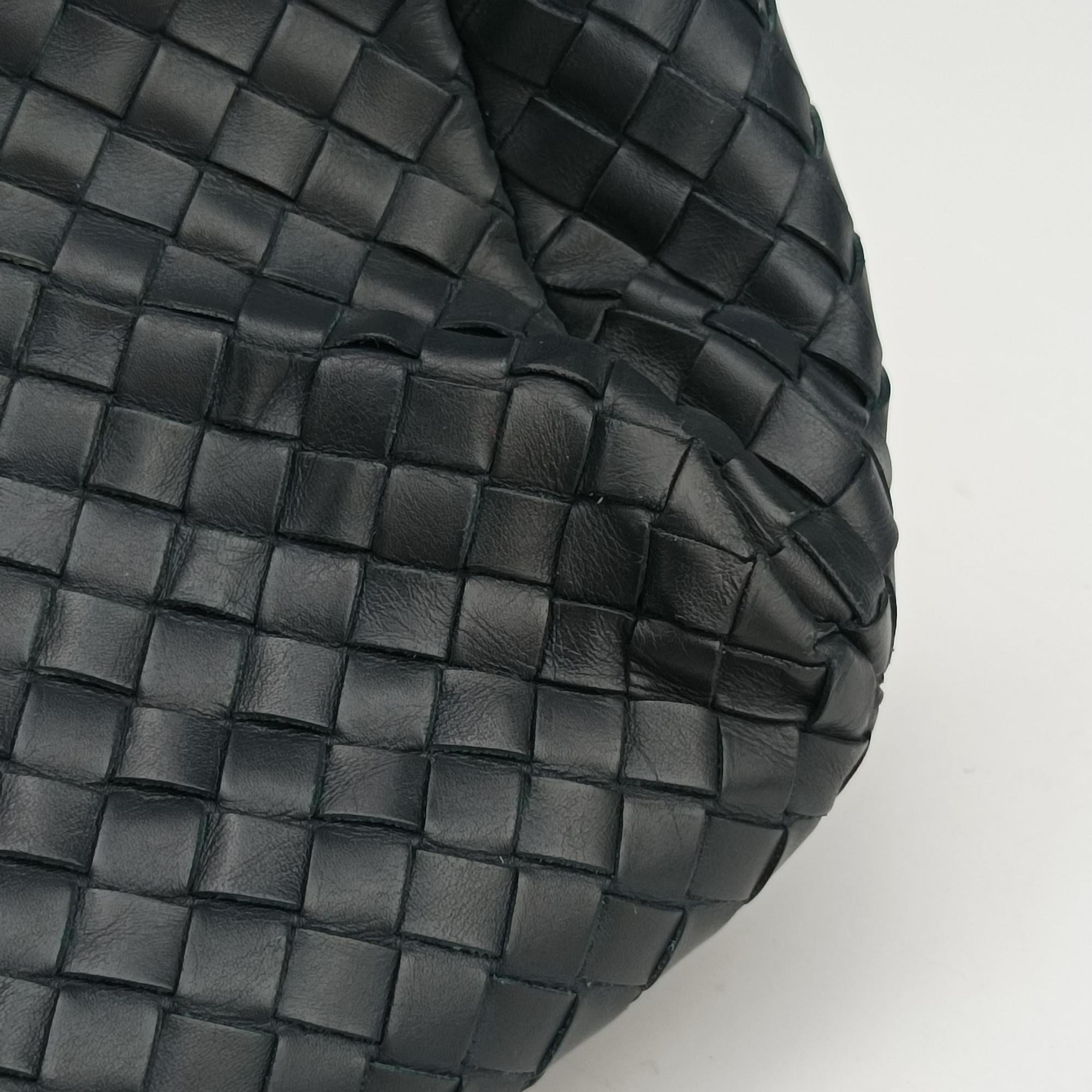 Vintage Bottega Veneta Intrecciato Navy lambskin  handbag | stylenewstar