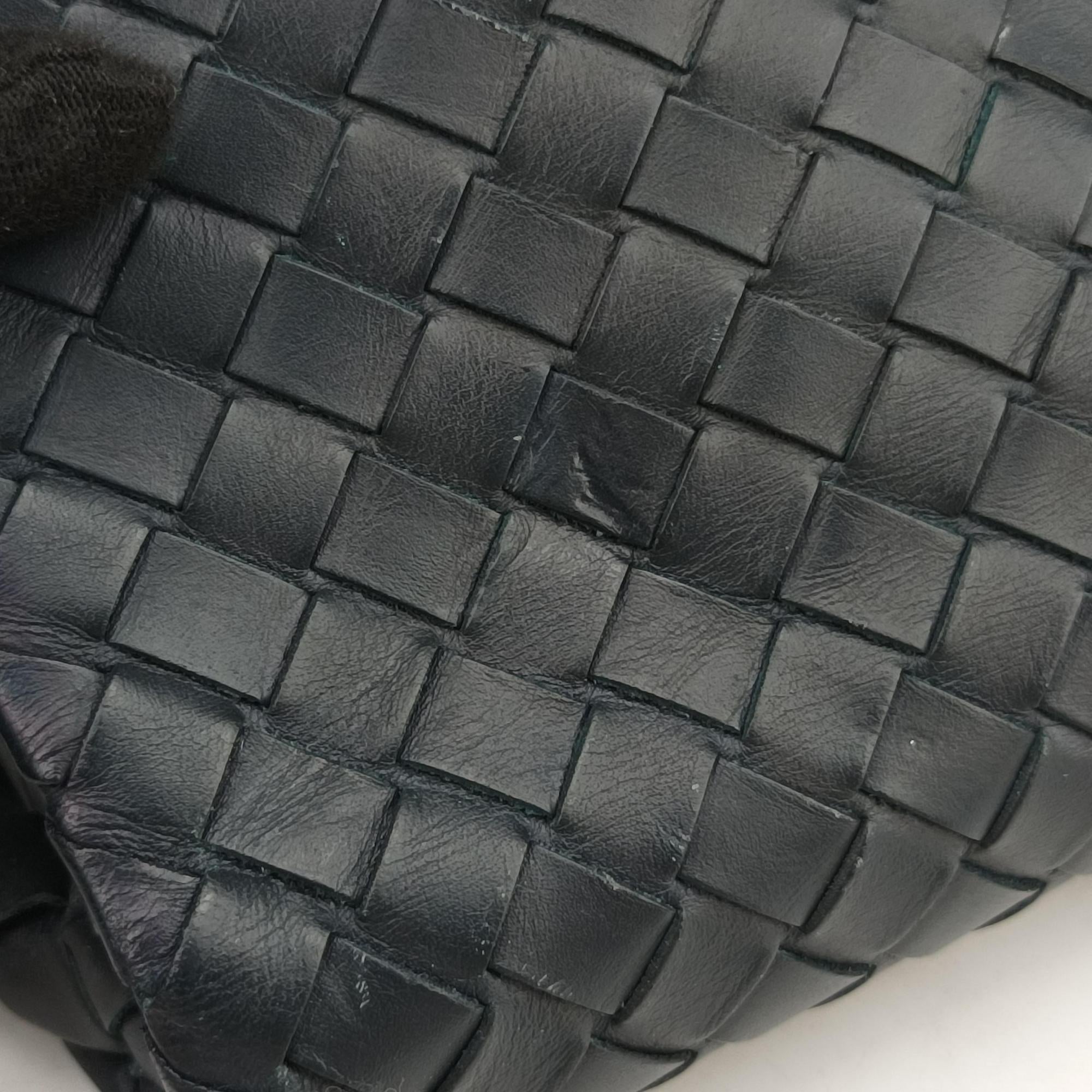 Vintage Bottega Veneta Intrecciato Navy lambskin  handbag | stylenewstar