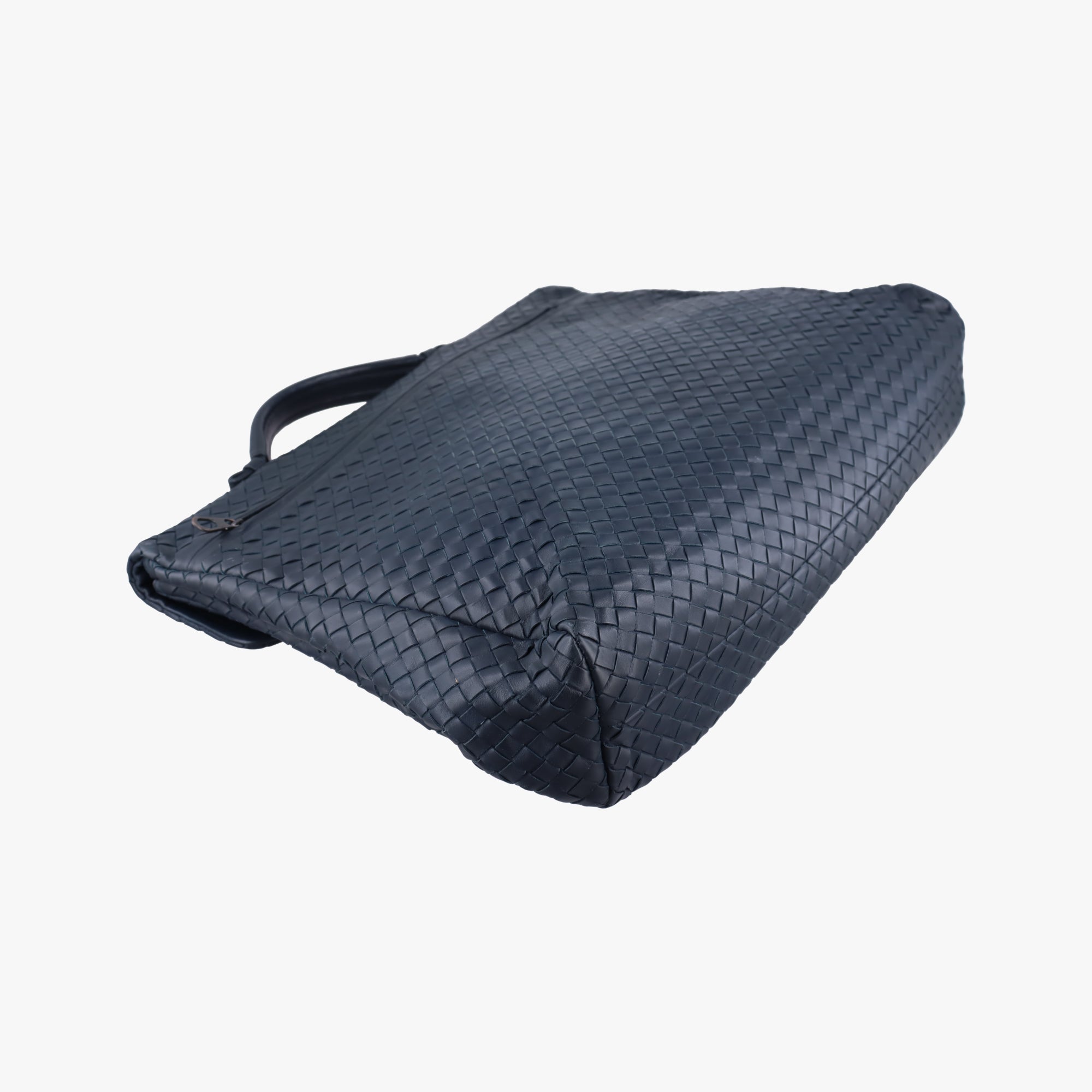 Vintage Bottega Veneta Intrecciato Navy lambskin  handbag | stylenewstar