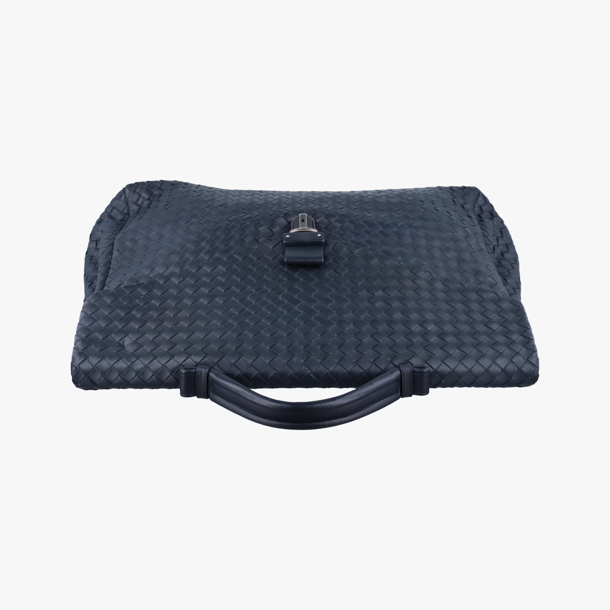Vintage Bottega Veneta Intrecciato Navy lambskin  handbag | stylenewstar
