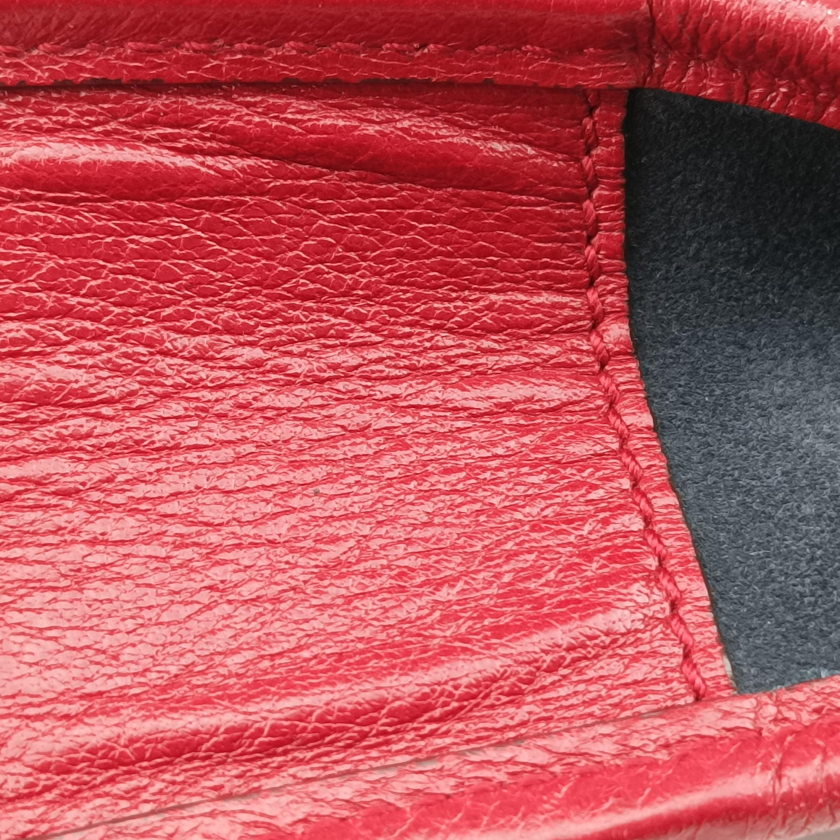 Pre-owned Gucci Rajah navy×red Suede×leather 537219 shoulderbag | stylenewstar