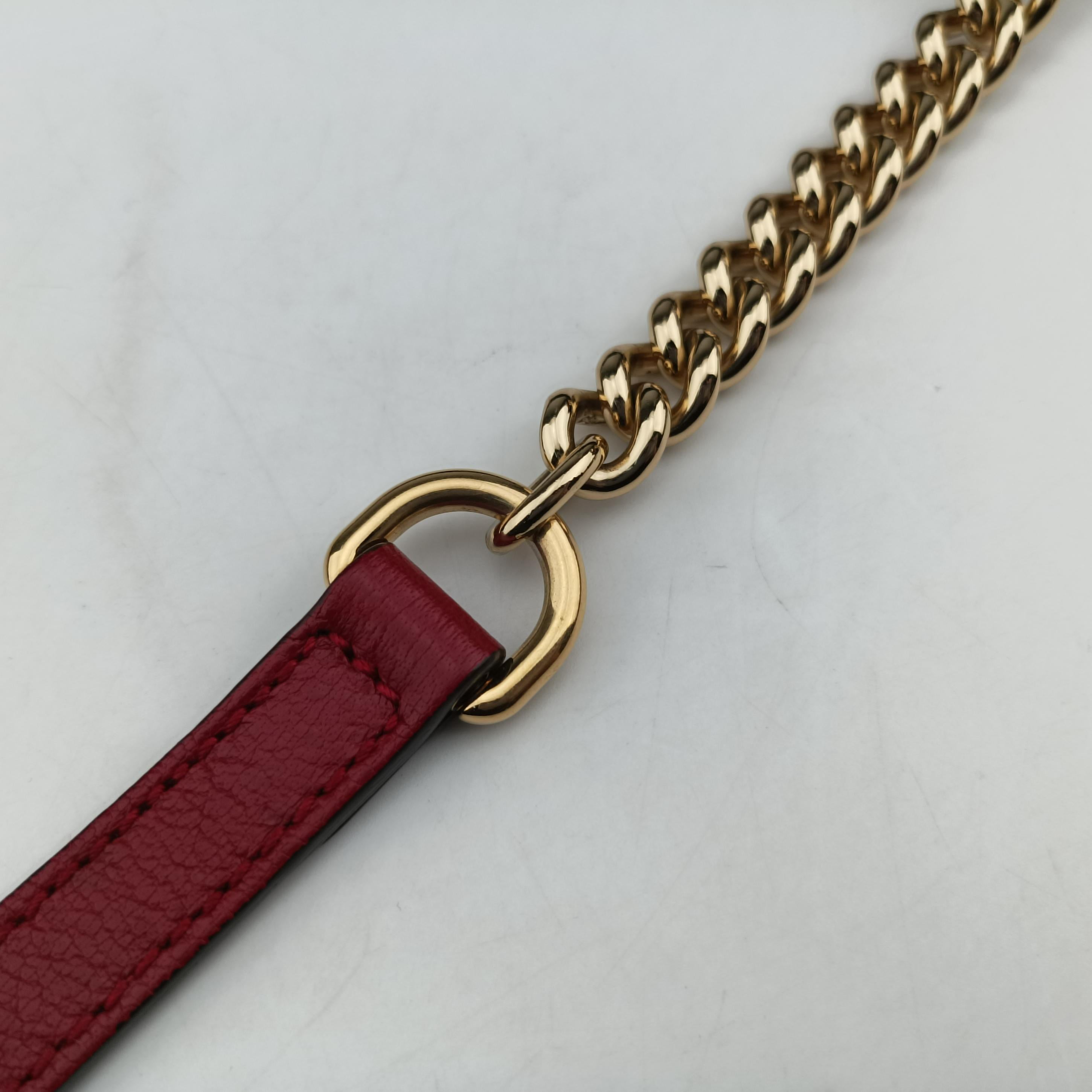 Pre-owned Gucci Rajah navy×red Suede×leather 537219 shoulderbag | stylenewstar