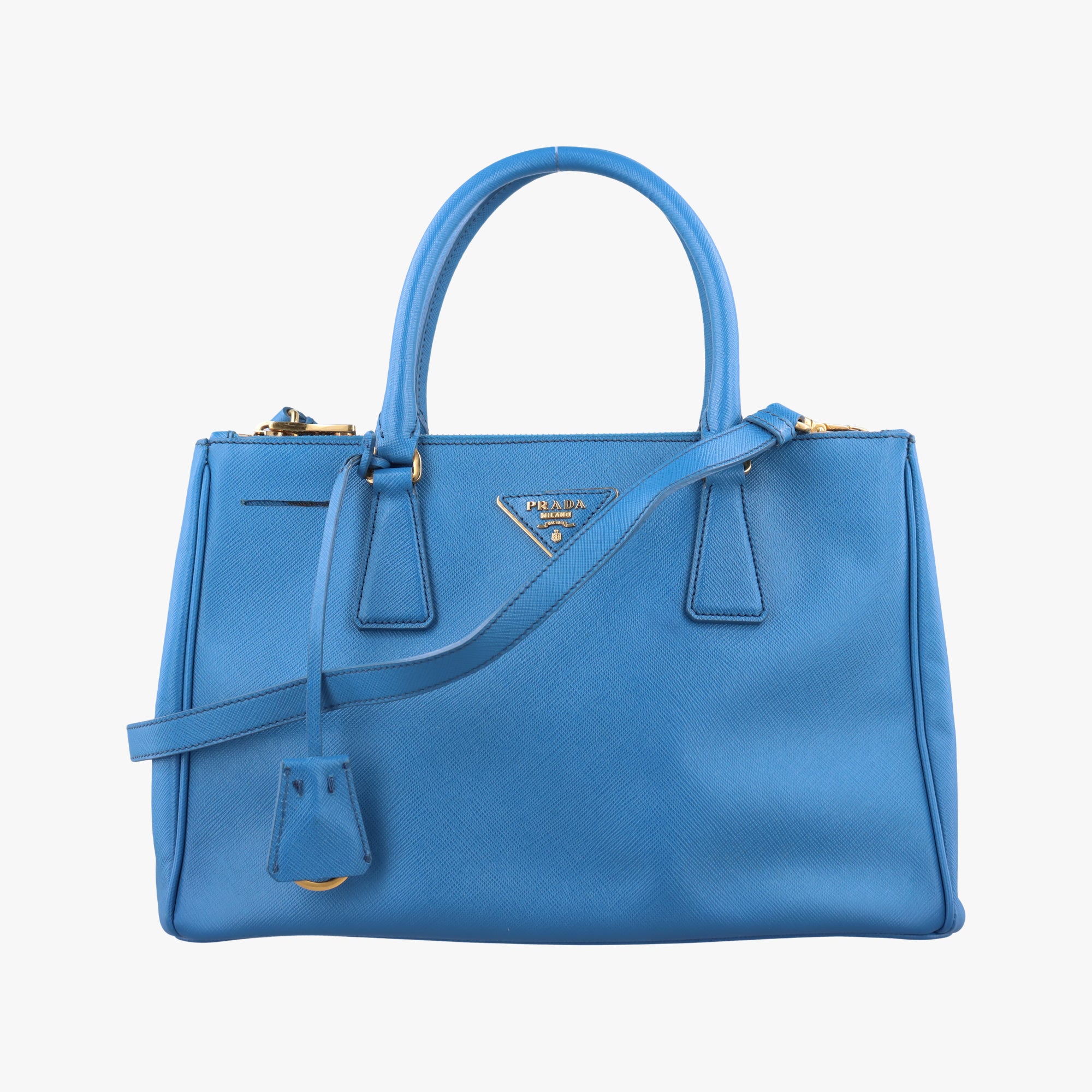 Vintage Prada Galleria Blue SAFFIANO Leather BN1801 shoulderbag | stylenewstar
