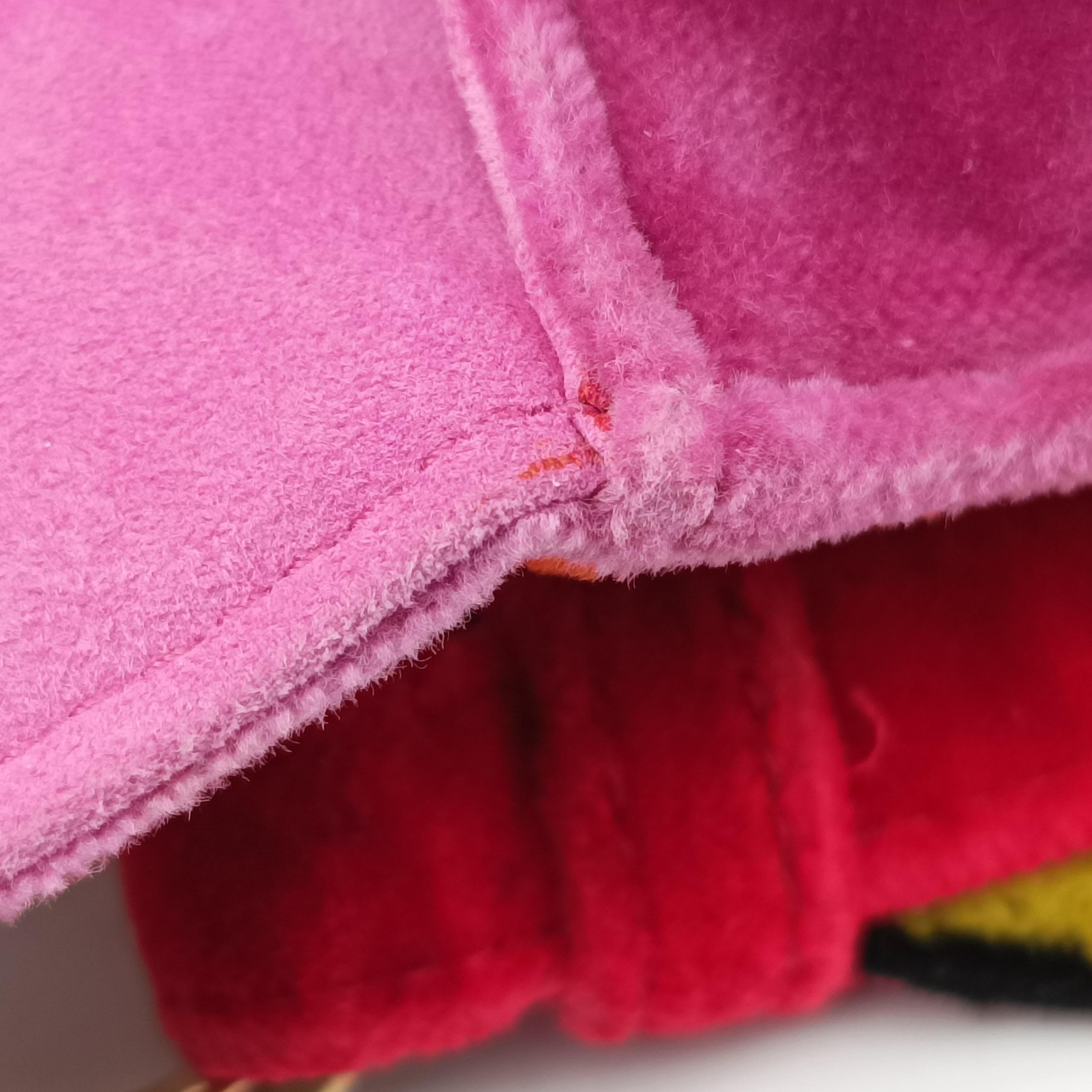 Pre-owned Prada Cahier pink×Multicolour velour 1BD075 shoulderbag | stylenewstar