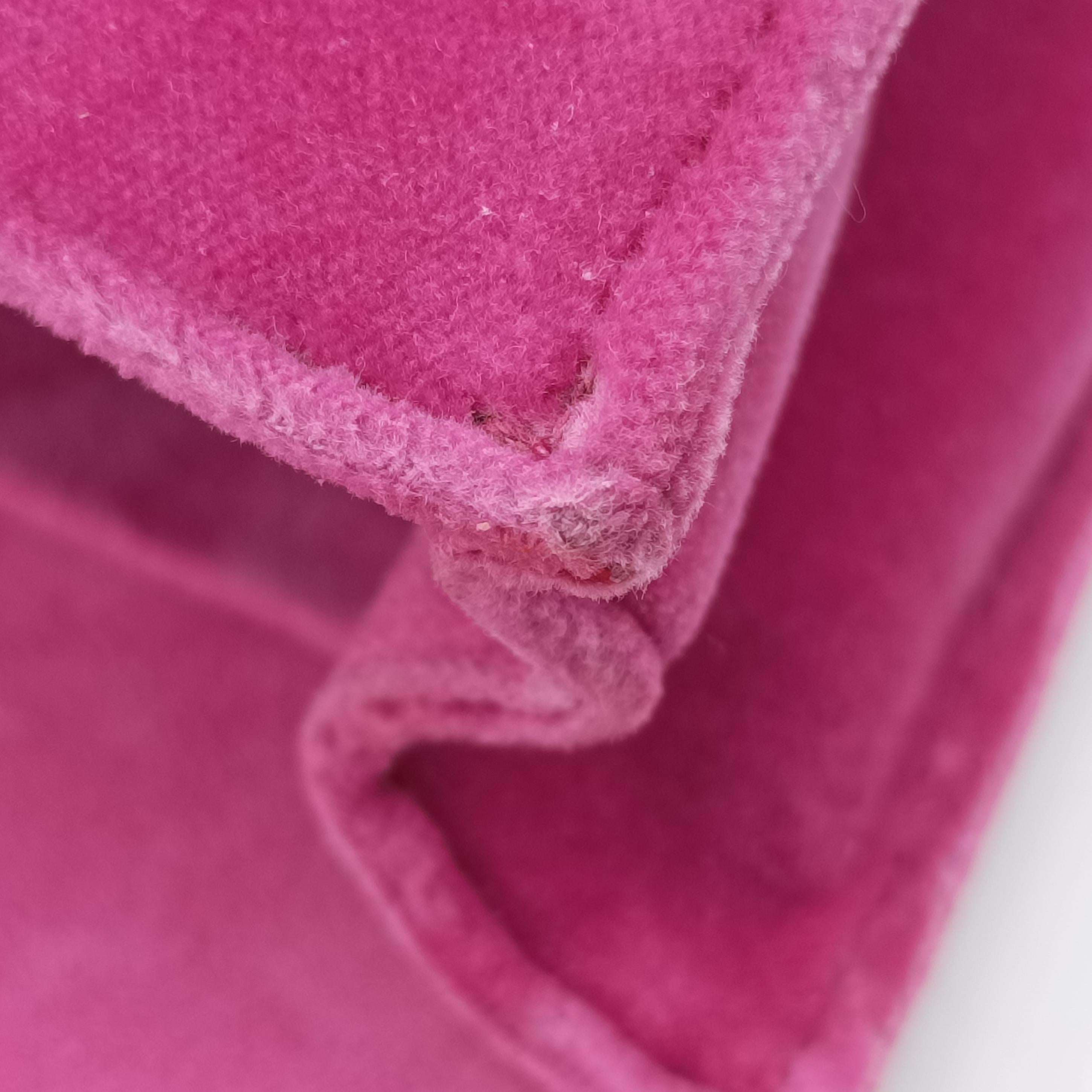 Pre-owned Prada Cahier pink×Multicolour velour 1BD075 shoulderbag | stylenewstar