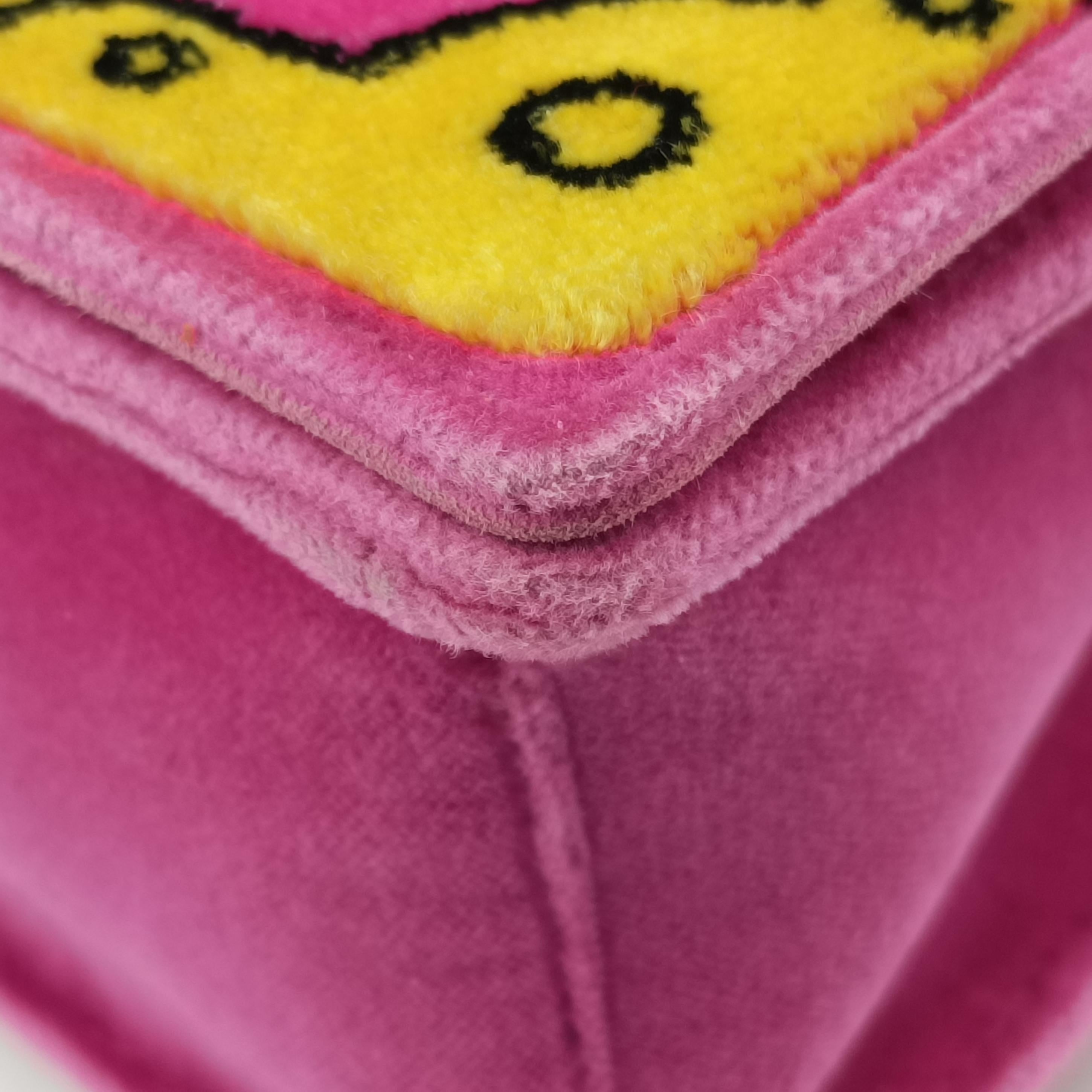Pre-owned Prada Cahier pink×Multicolour velour 1BD075 shoulderbag | stylenewstar
