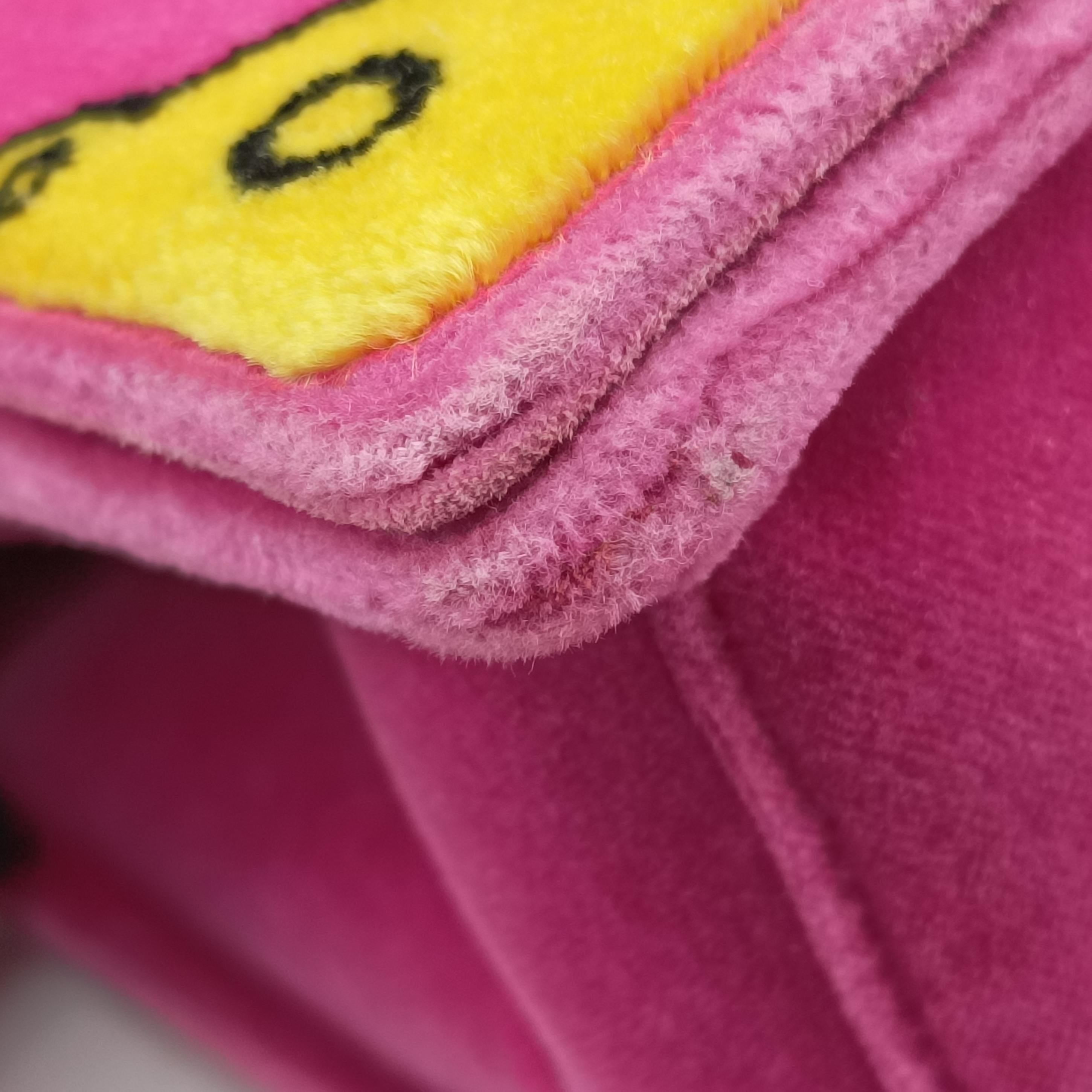 Pre-owned Prada Cahier pink×Multicolour velour 1BD075 shoulderbag | stylenewstar