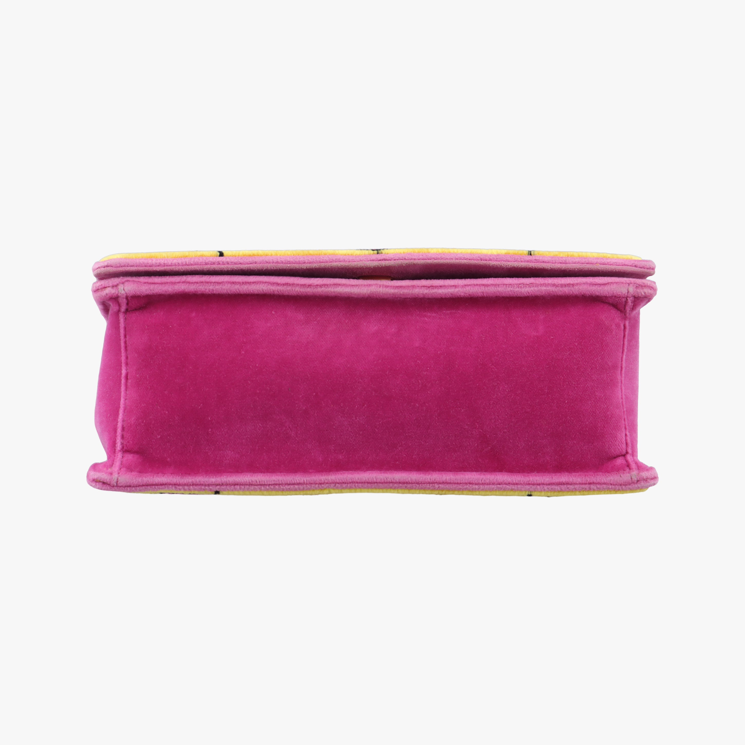 Pre-owned Prada Cahier pink×Multicolour velour 1BD075 shoulderbag | stylenewstar